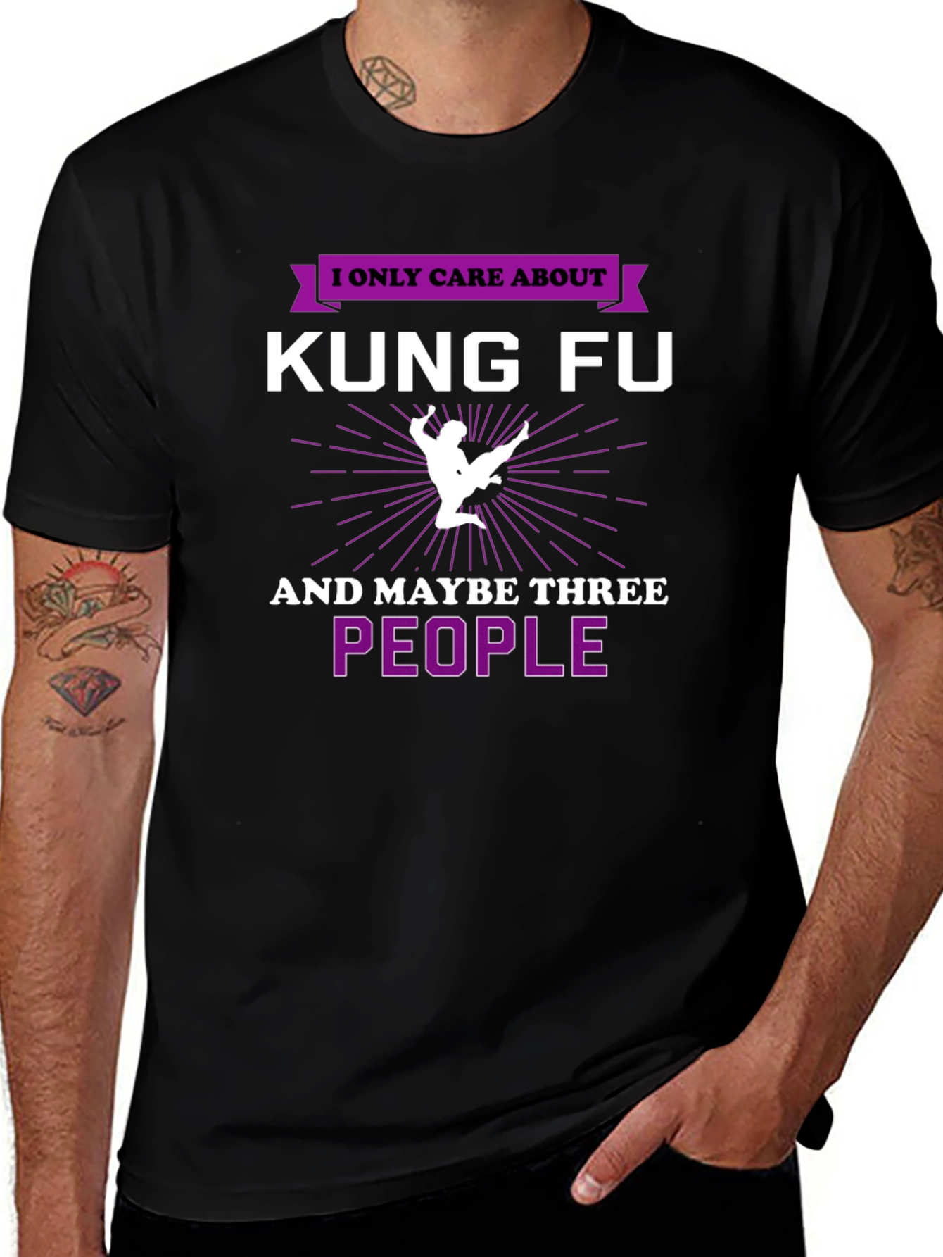Kung Fu T-Shirt - I Only Care About Kung Fu