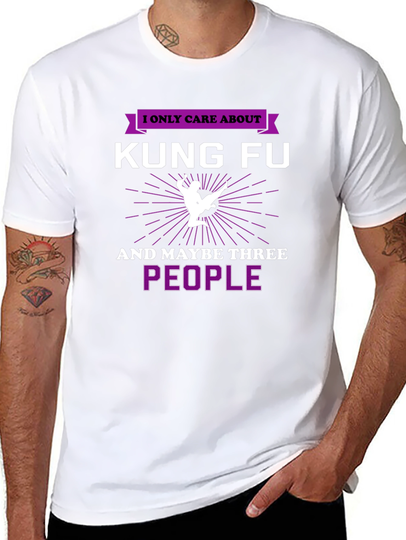Kung Fu T-Shirt - I Only Care About Kung Fu