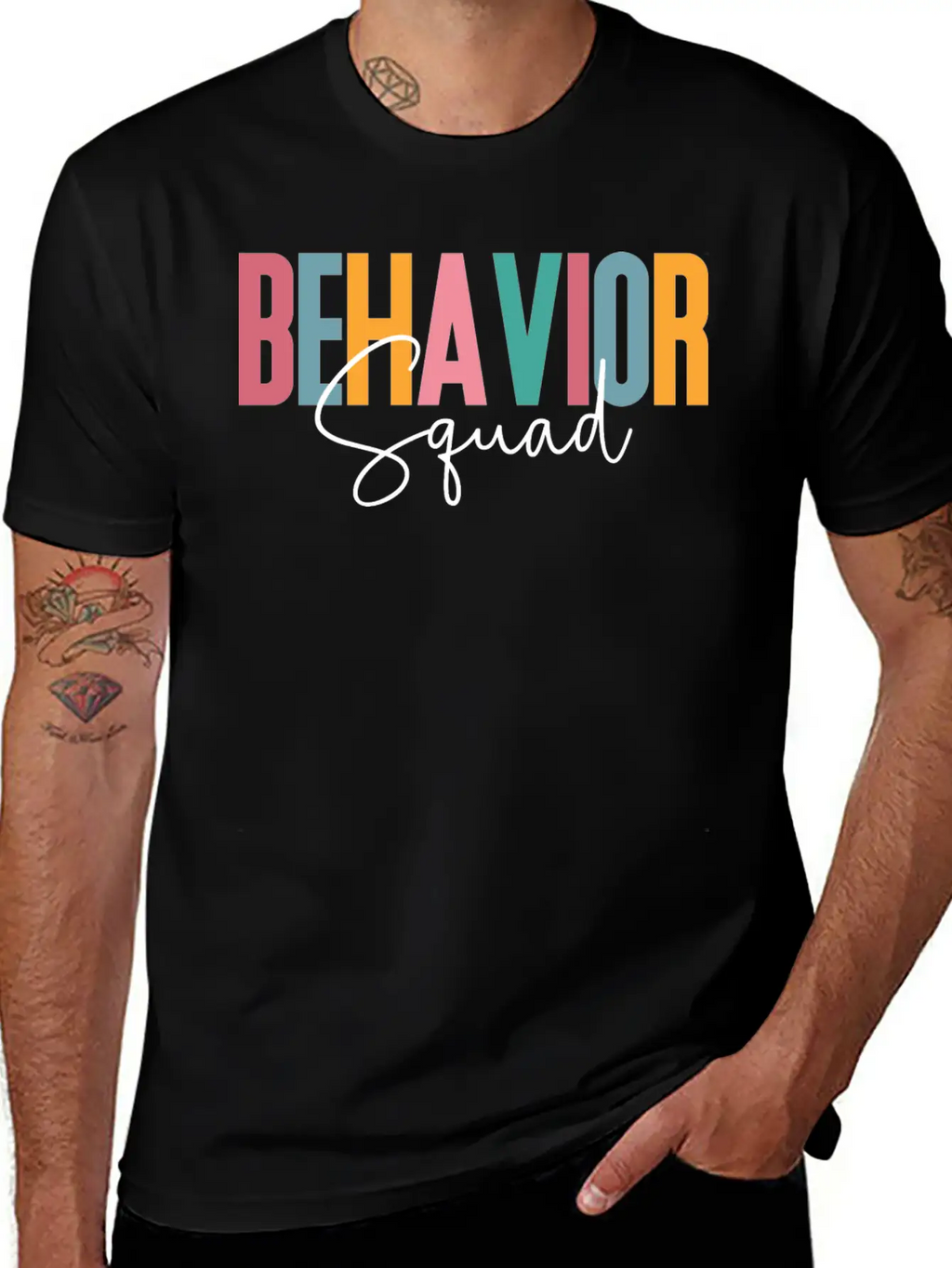 Behavior Squad, Behavioral, Analyst Bcba Breathable Soft Cotton T-Shirt – Timeless Casual Look