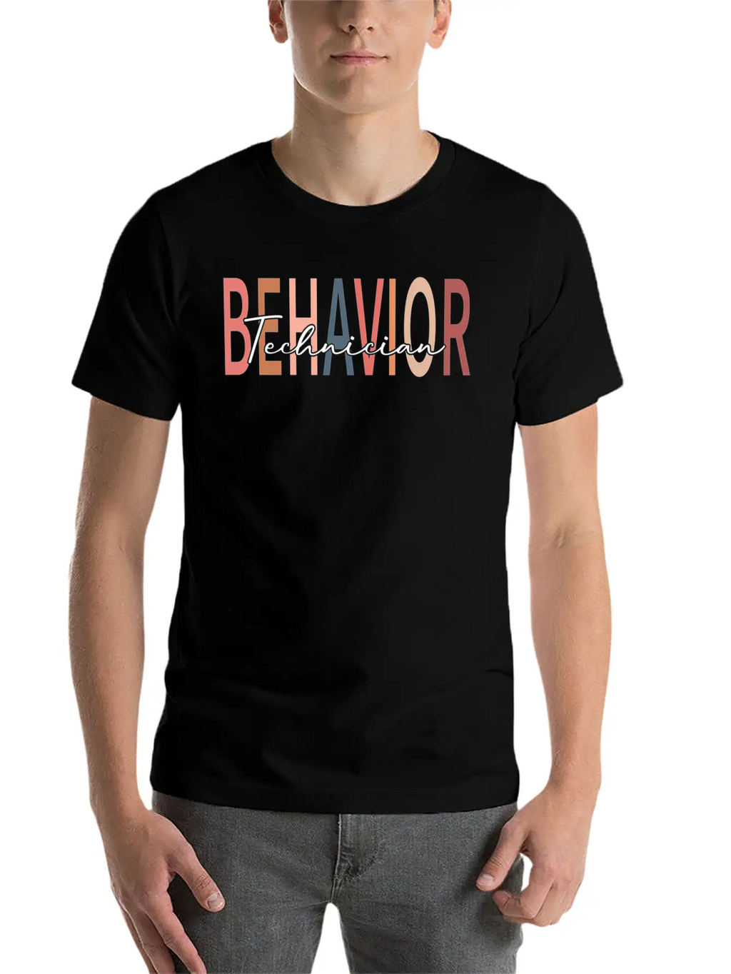 Behavior Techian Behavioral Tech Rbt Therapist Unisex Casual T-Shirt – Clean Design For Daily Comfort