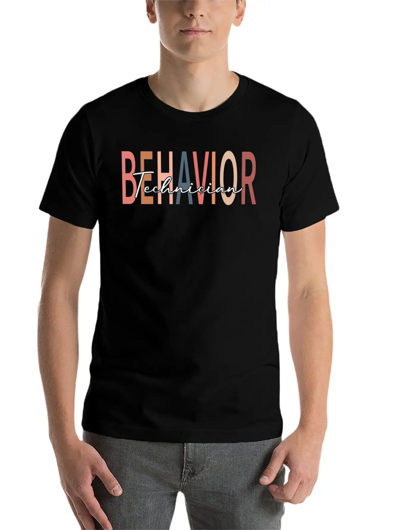 Behavior Techian Behavioral Tech Rbt Therapist Unisex Casual T-Shirt – Clean Design For Daily Comfort