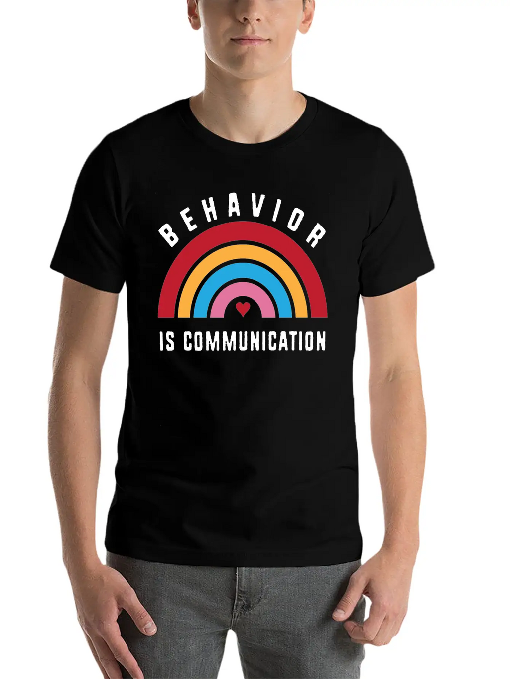 Behavior Therapy Rainbow Behavior Is Communication Stylish Everyday T-Shirt – Unisex Basic Cotton Tee