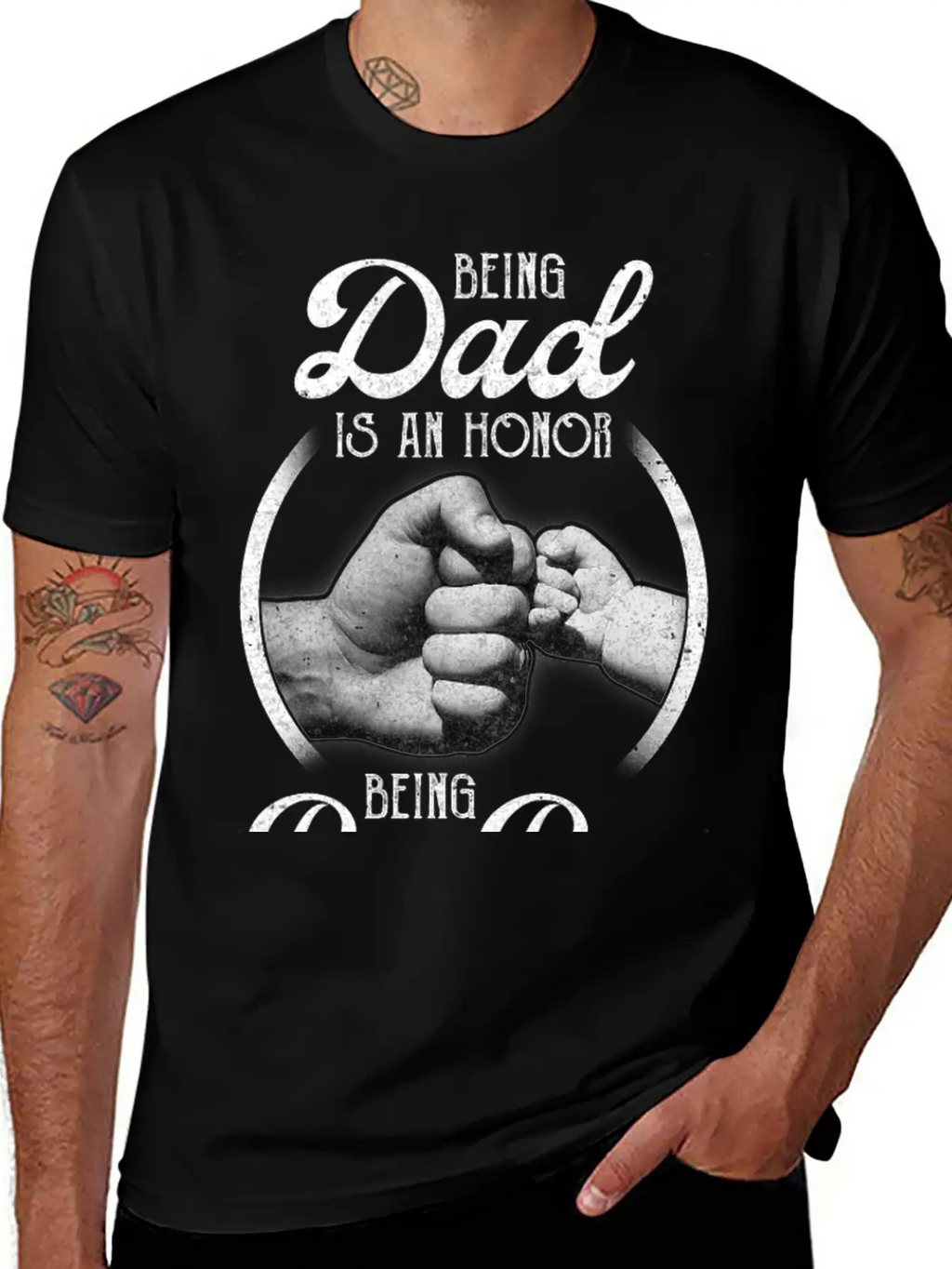 Being Dad Is An Honor Being Pop Pop Is Priceless Unisex Casual T-Shirt – Clean Design For Daily Comfort