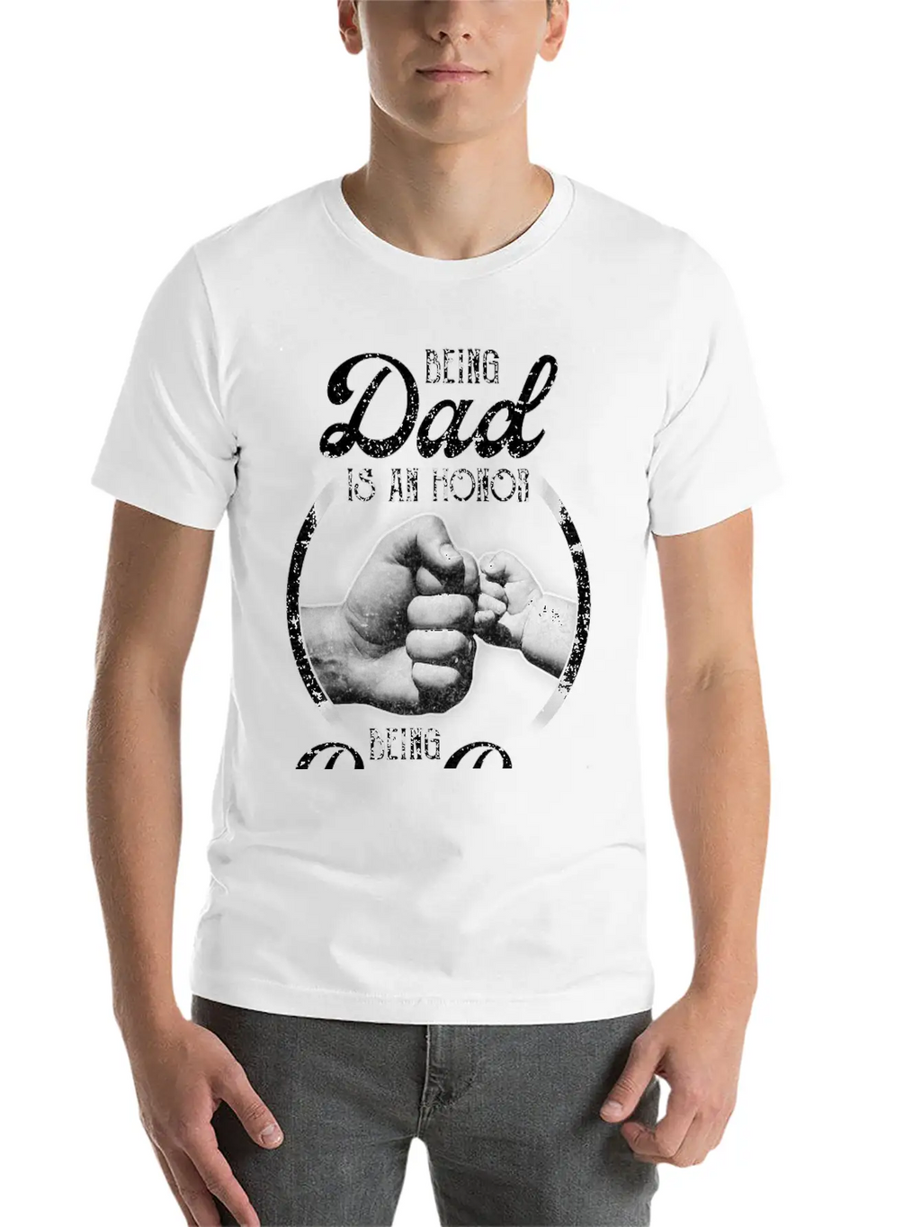 Being Dad Is An Honor Being Pop Pop Is Priceless Unisex Casual T-Shirt – Clean Design For Daily Comfort