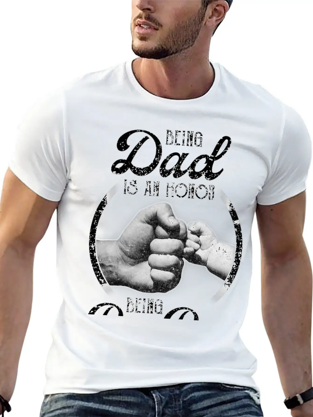 Being Dad Is An Honor Being Pop Pop Is Priceless Unisex Casual T-Shirt – Clean Design For Daily Comfort