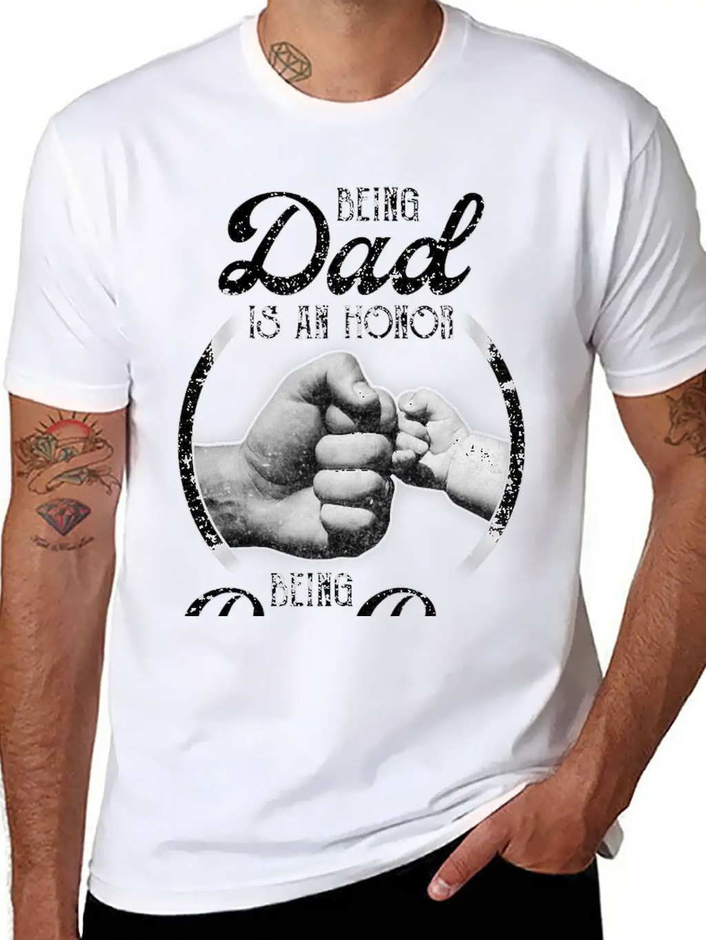 Being Dad Is An Honor Being Pop Pop Is Priceless Unisex Casual T-Shirt – Clean Design For Daily Comfort