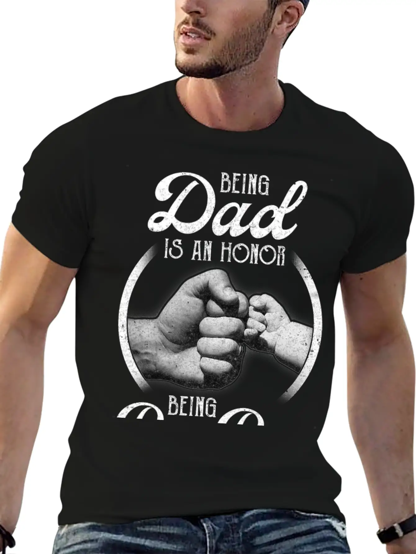 Being Dad Is An Honor Being Pop Pop Is Priceless Unisex Casual T-Shirt – Clean Design For Daily Comfort