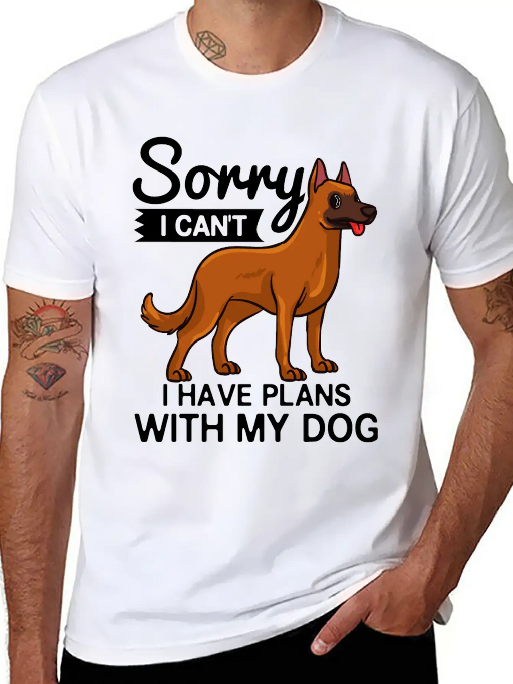 Belgian Malinois Dog Gift Puppies Owner Lover Unisex Short Sleeve Soft Cotton T-Shirt – Casual Everyday Wear