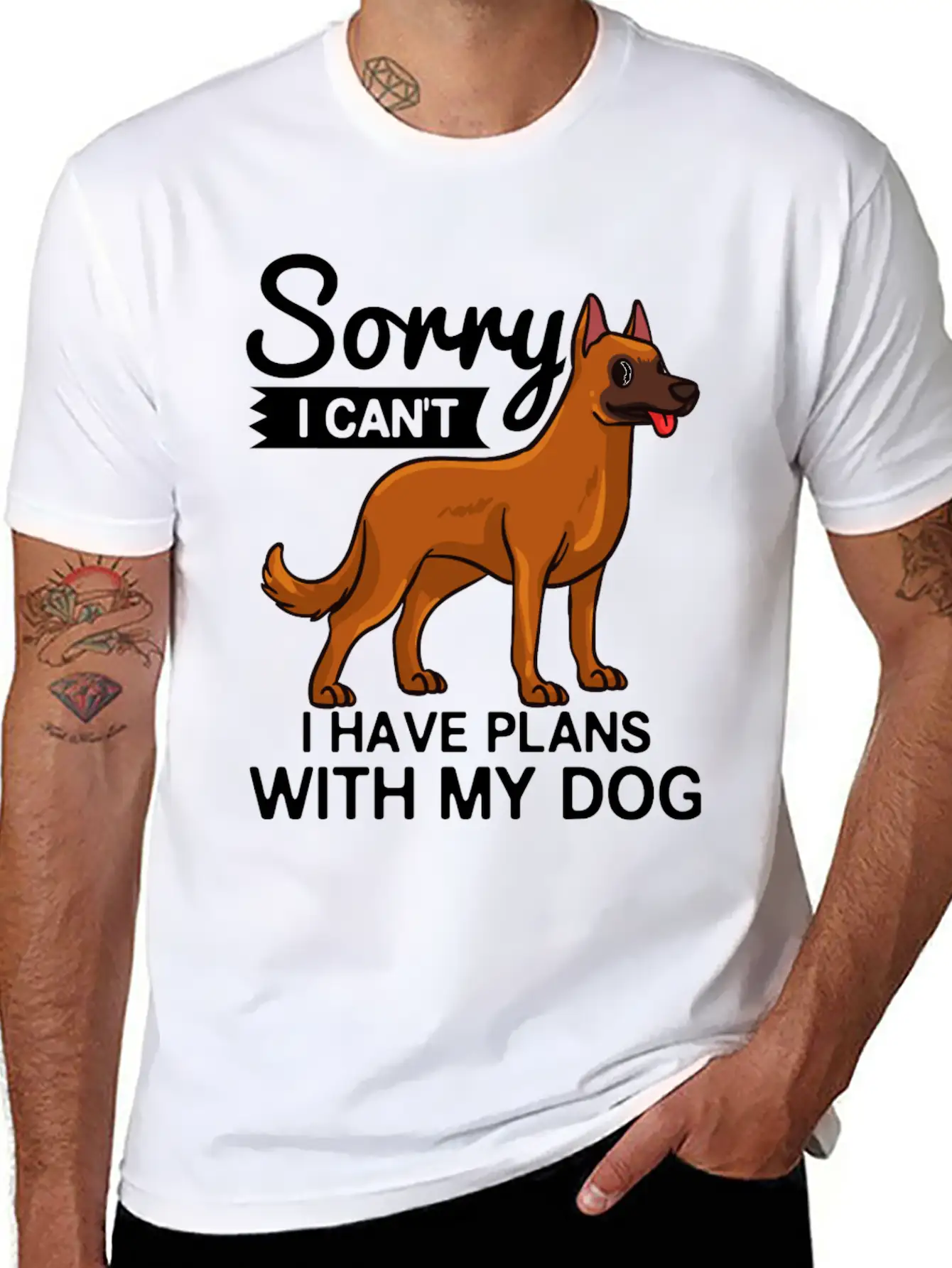 Belgian Malinois Dog Gift Puppies Owner Lover Unisex Short Sleeve Soft Cotton T-Shirt – Casual Everyday Wear