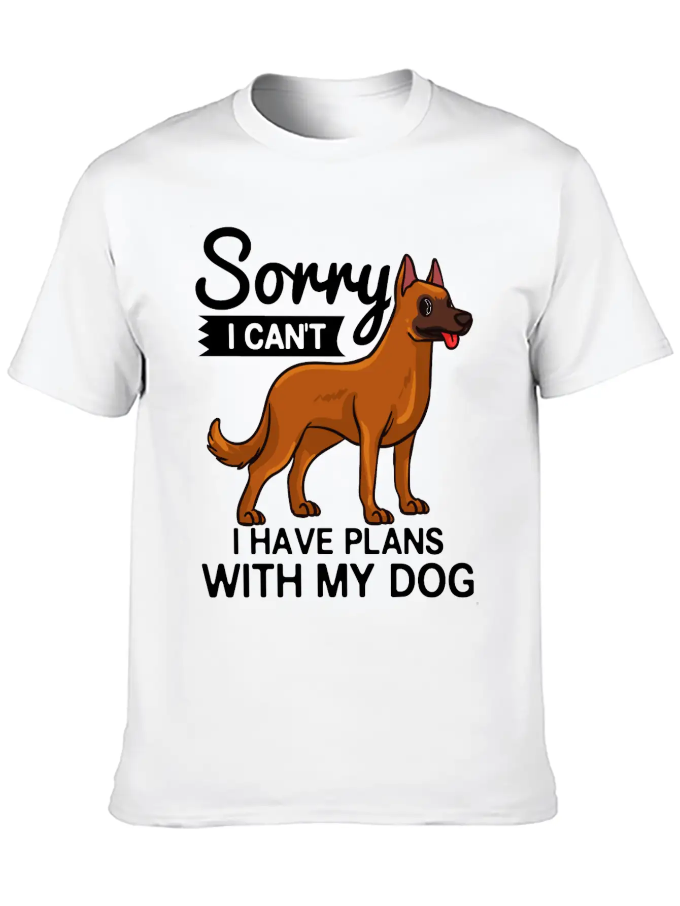 Belgian Malinois Dog Gift Puppies Owner Lover Unisex Short Sleeve Soft Cotton T-Shirt – Casual Everyday Wear