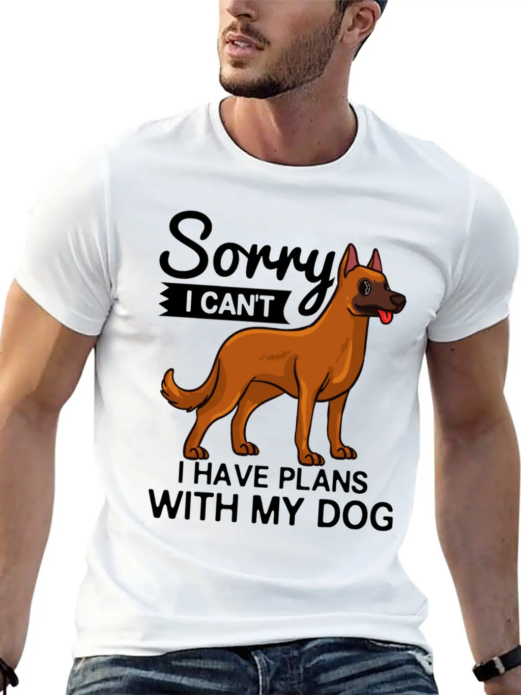 Belgian Malinois Dog Gift Puppies Owner Lover Unisex Short Sleeve Soft Cotton T-Shirt – Casual Everyday Wear