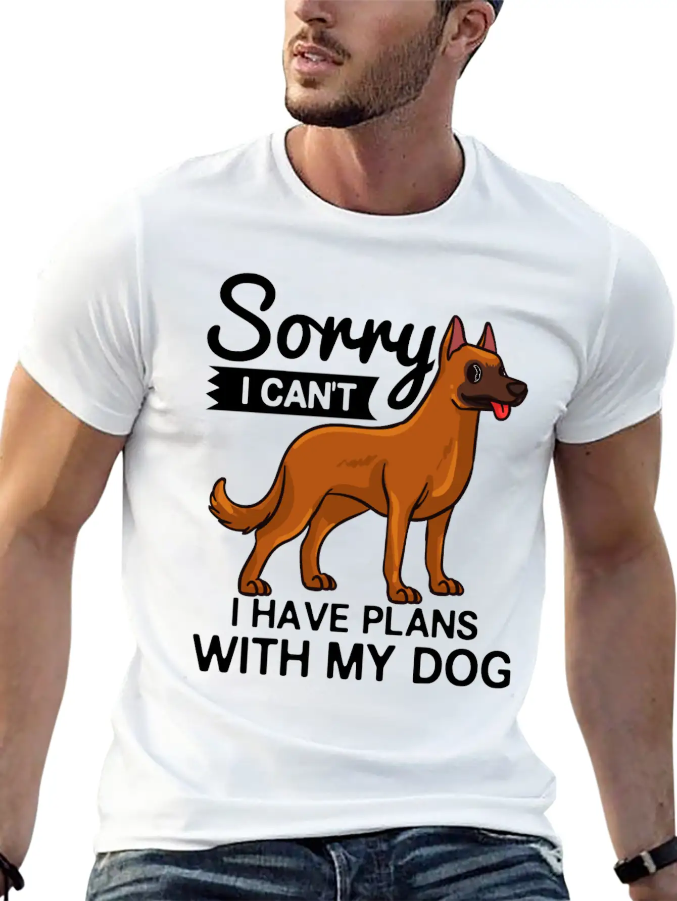 Belgian Malinois Dog Gift Puppies Owner Lover Unisex Short Sleeve Soft Cotton T-Shirt – Casual Everyday Wear