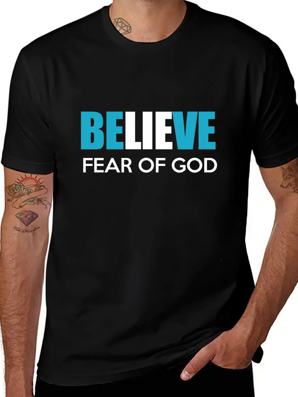 Believe Fear Of God Breathable Soft Cotton T-Shirt – Timeless Casual Look
