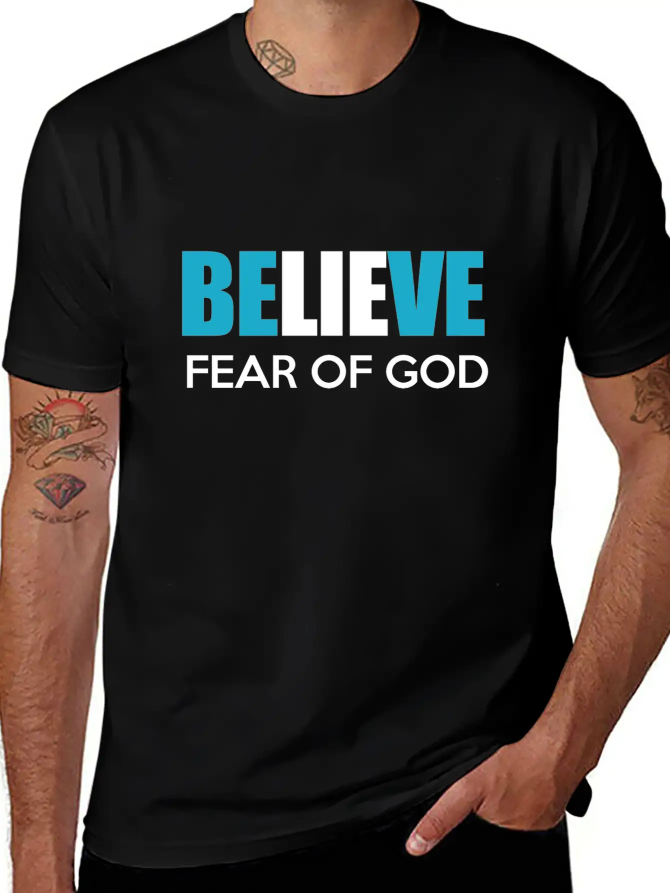 Believe Fear Of God Breathable Soft Cotton T-Shirt – Timeless Casual Look