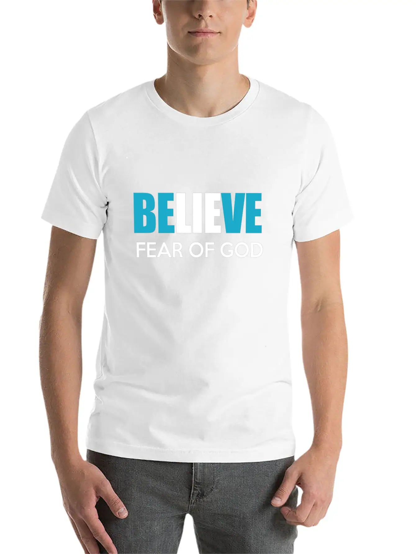 Believe Fear Of God Breathable Soft Cotton T-Shirt – Timeless Casual Look