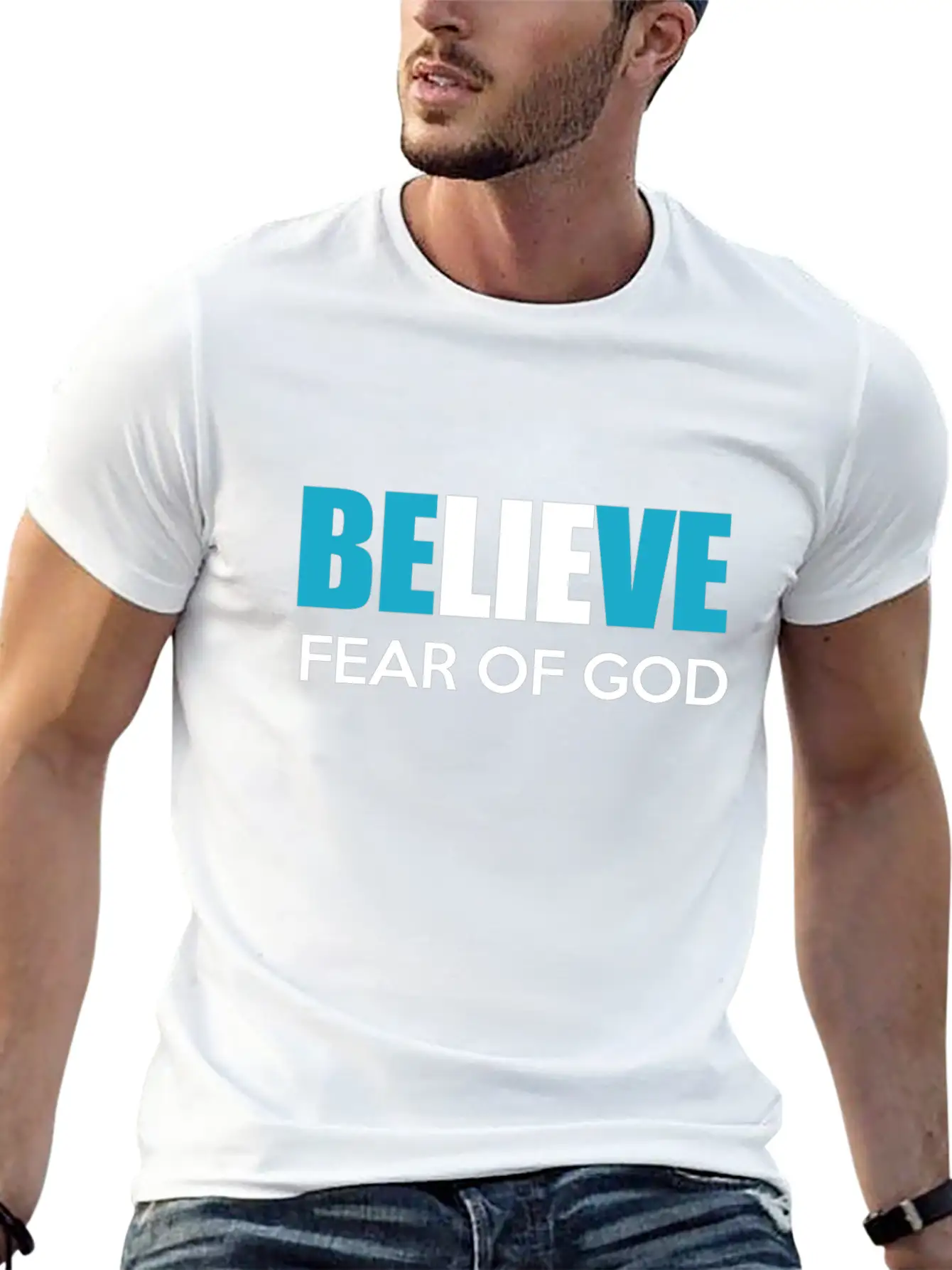 Believe Fear Of God Breathable Soft Cotton T-Shirt – Timeless Casual Look