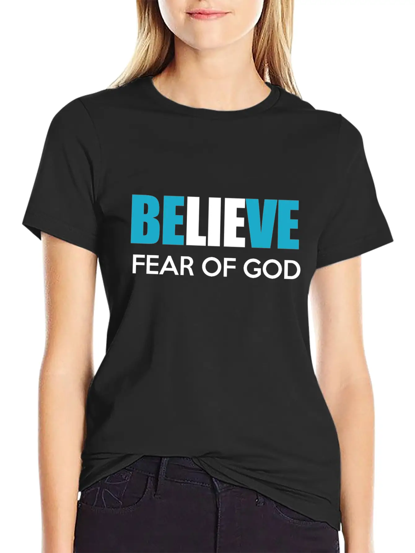 Believe Fear Of God Breathable Soft Cotton T-Shirt – Timeless Casual Look