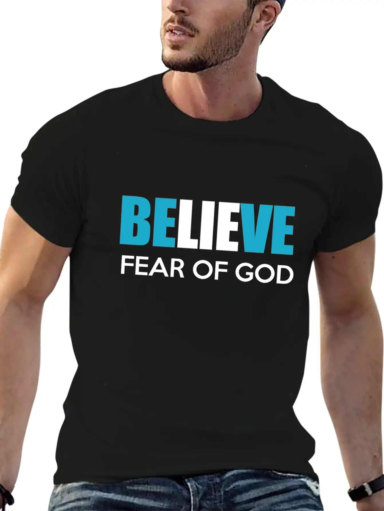 Believe Fear Of God Breathable Soft Cotton T-Shirt – Timeless Casual Look