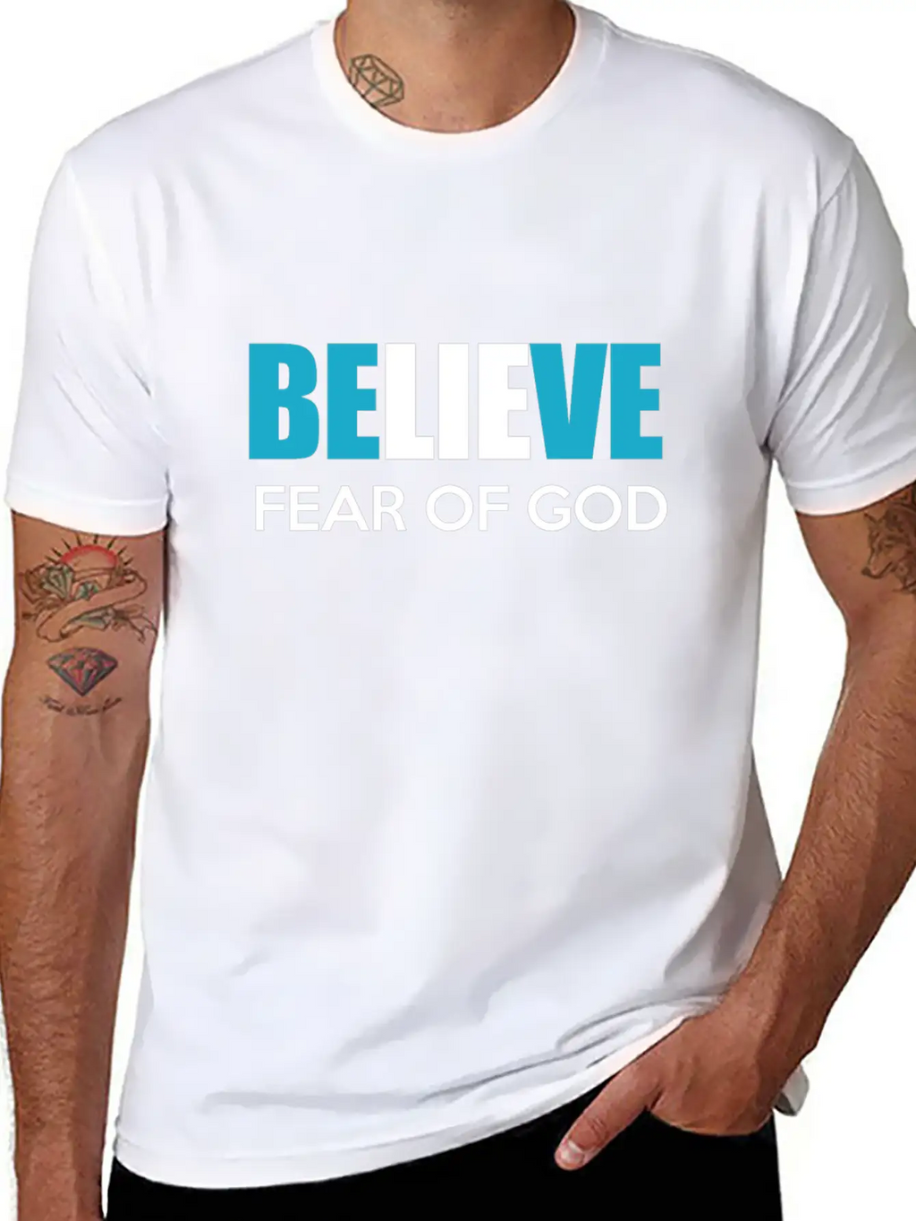 Believe Fear Of God Breathable Soft Cotton T-Shirt – Timeless Casual Look