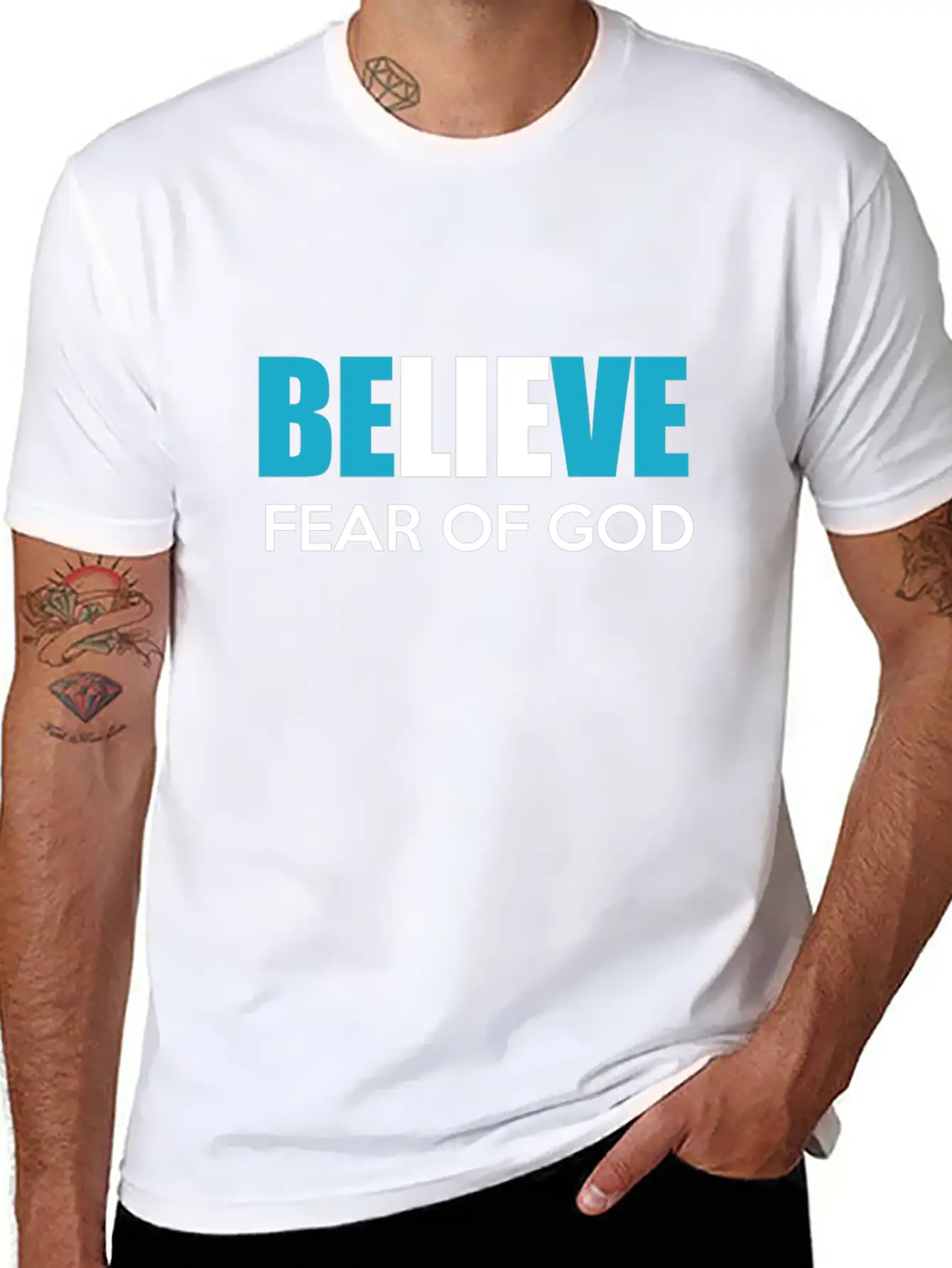 Believe Fear Of God Breathable Soft Cotton T-Shirt – Timeless Casual Look