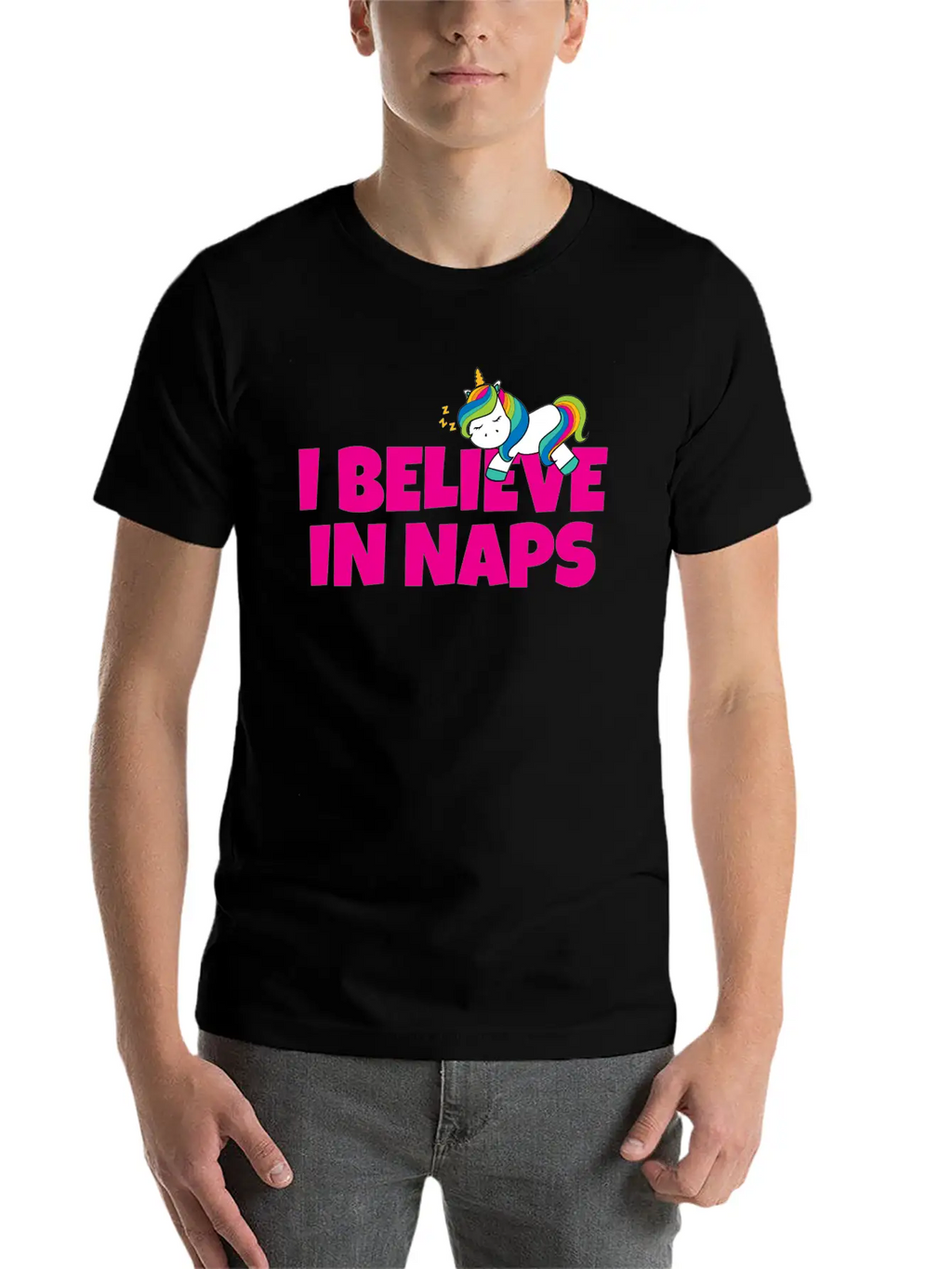 Believe In Naps Unisex Casual T-Shirt – Clean Design For Daily Comfort