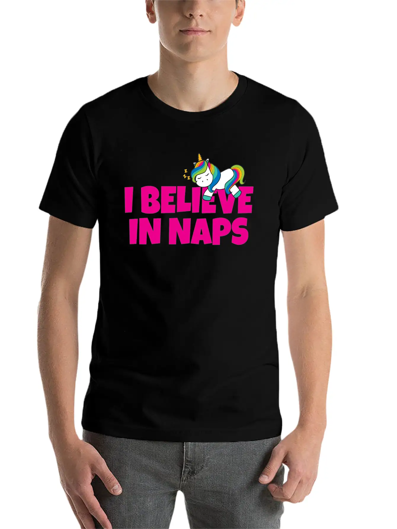Believe In Naps Unisex Casual T-Shirt – Clean Design For Daily Comfort
