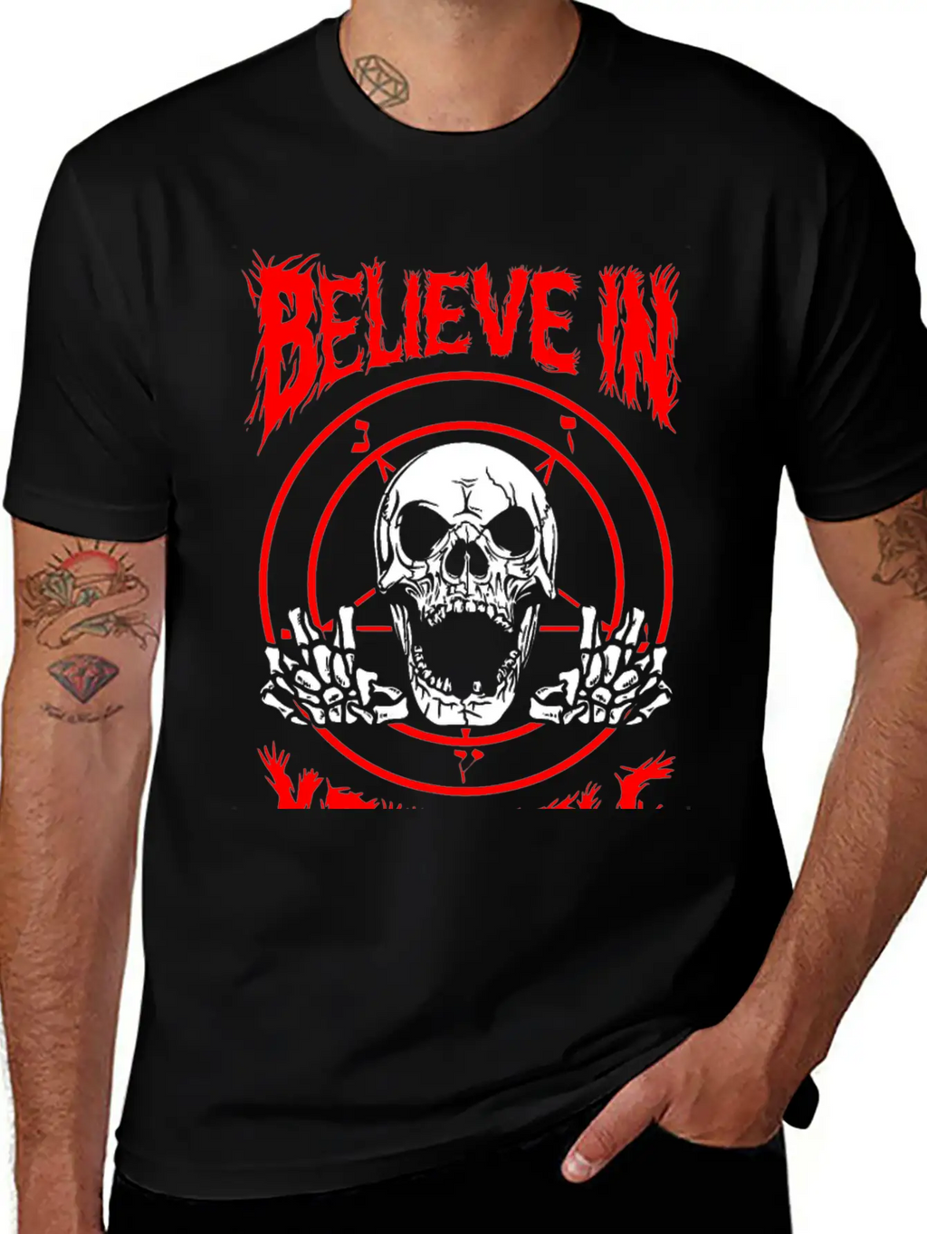 Believe In Yourself Death Metal Unisex Casual T-Shirt – Clean Design For Daily Comfort