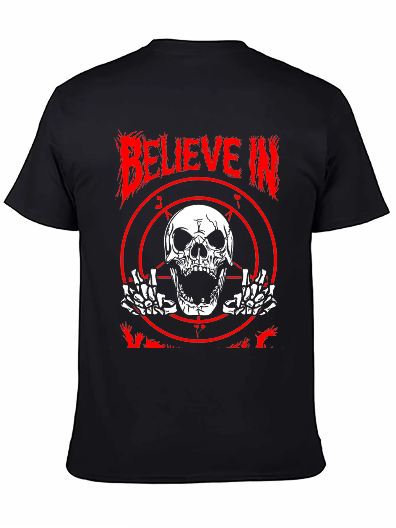 Believe In Yourself Death Metal Unisex Casual T-Shirt – Clean Design For Daily Comfort
