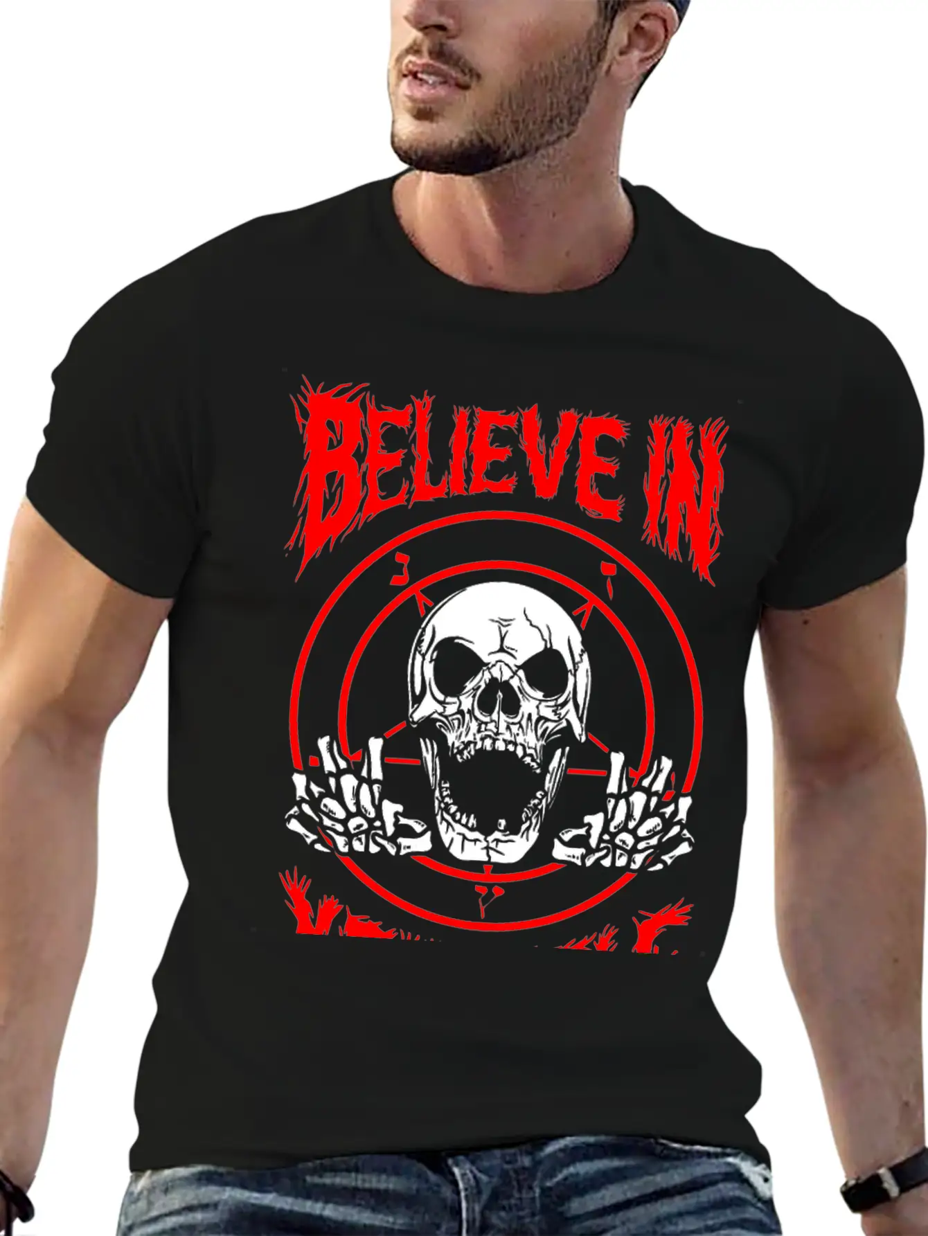 Believe In Yourself Death Metal Unisex Casual T-Shirt – Clean Design For Daily Comfort