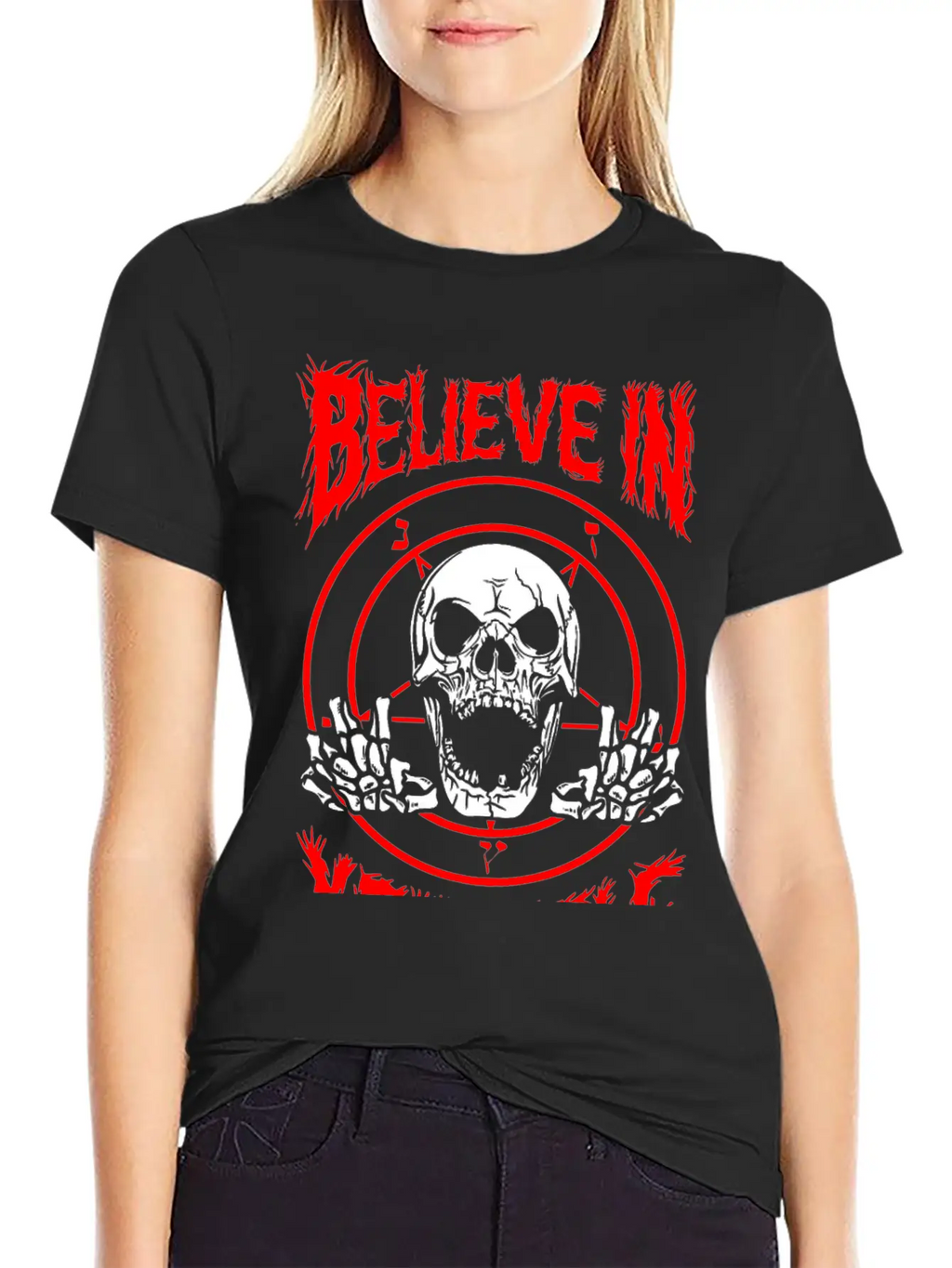 Believe In Yourself Death Metal Unisex Casual T-Shirt – Clean Design For Daily Comfort