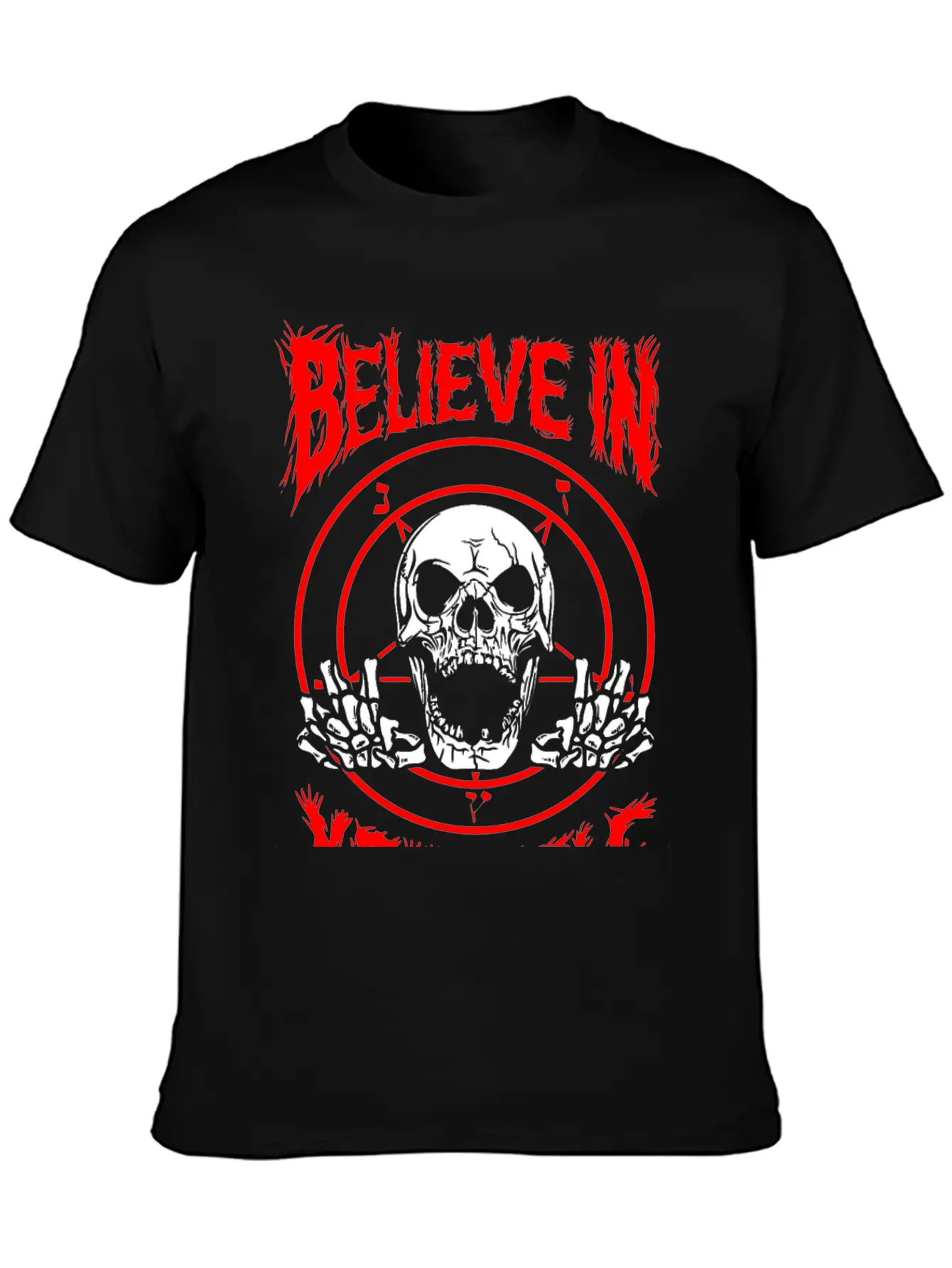 Believe In Yourself Death Metal Unisex Casual T-Shirt – Clean Design For Daily Comfort