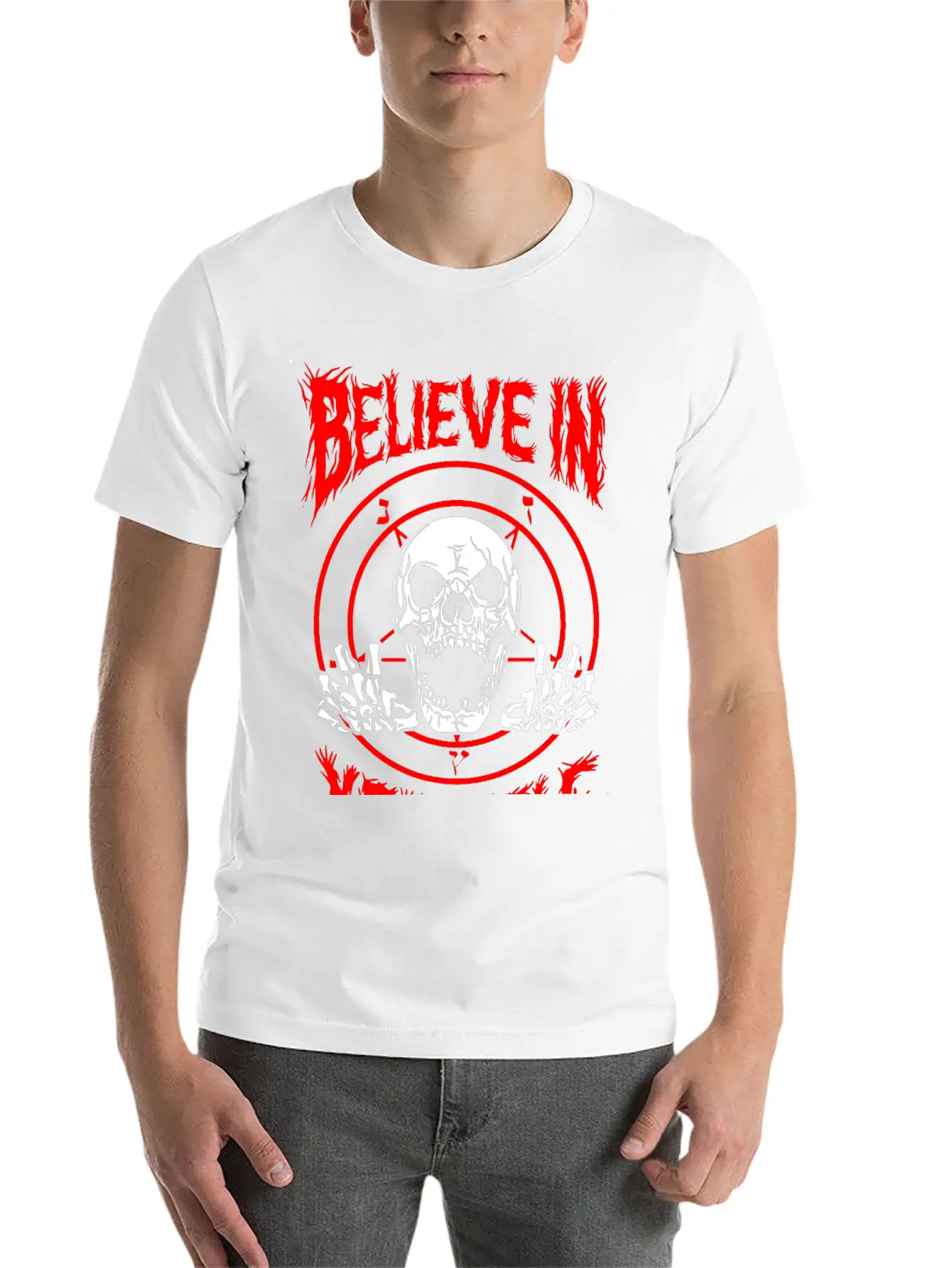 Believe In Yourself Death Metal Unisex Casual T-Shirt – Clean Design For Daily Comfort