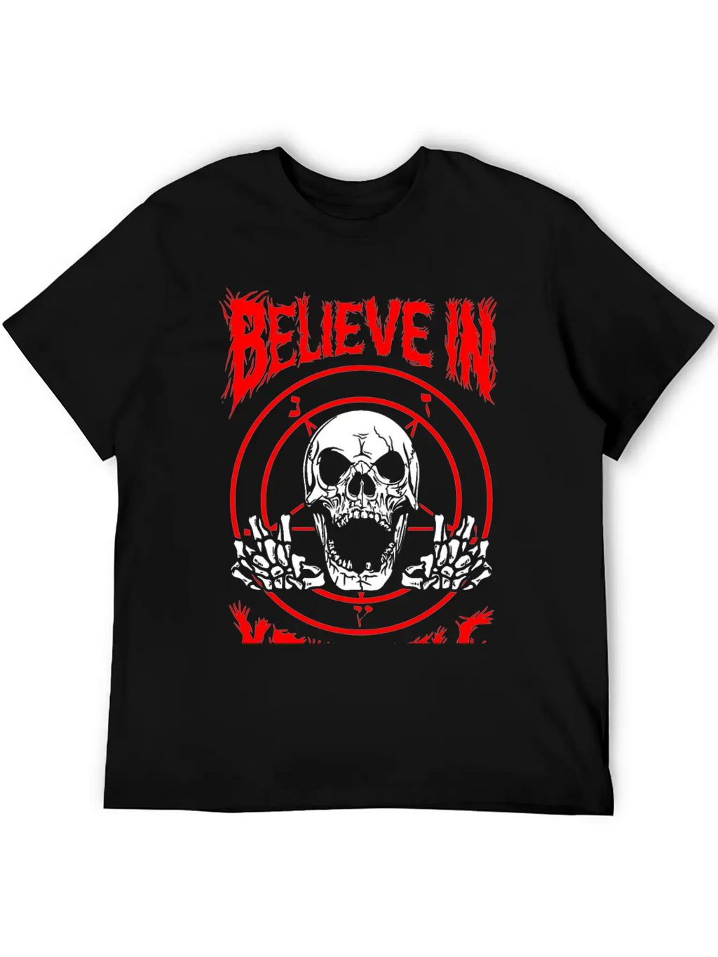 Believe In Yourself Death Metal Unisex Casual T-Shirt – Clean Design For Daily Comfort