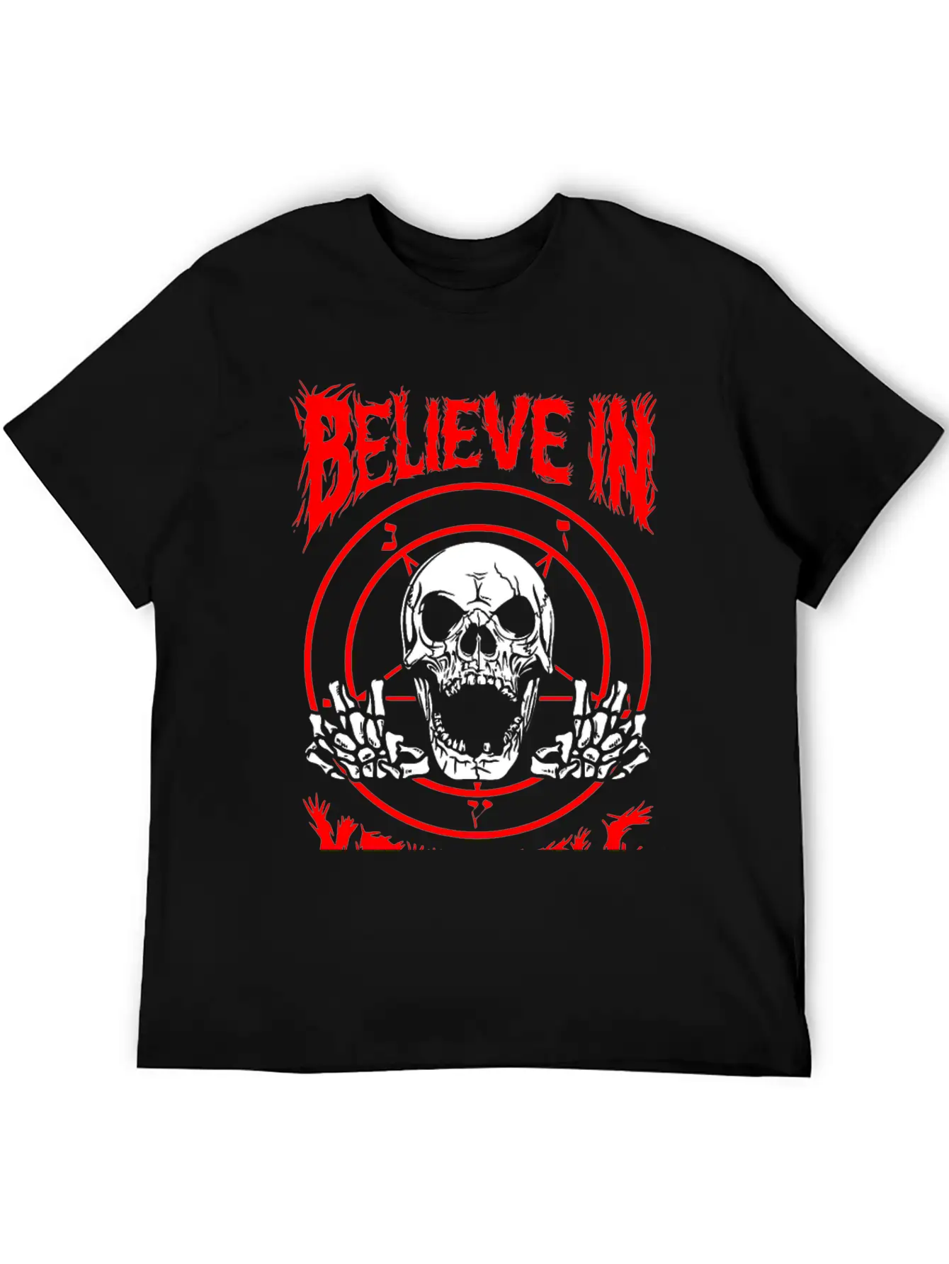 Believe In Yourself Death Metal Unisex Casual T-Shirt – Clean Design For Daily Comfort