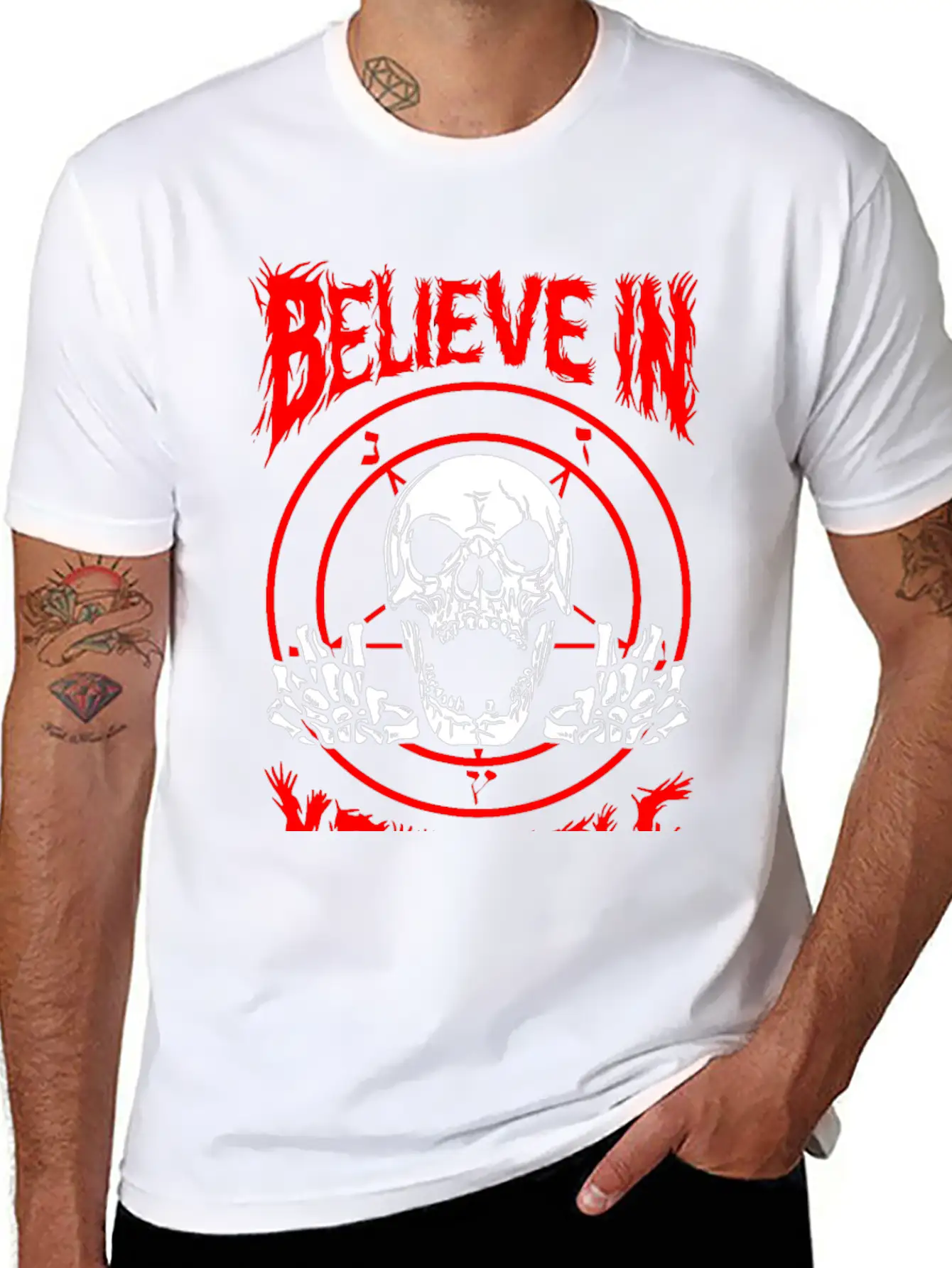 Believe In Yourself Death Metal Unisex Casual T-Shirt – Clean Design For Daily Comfort