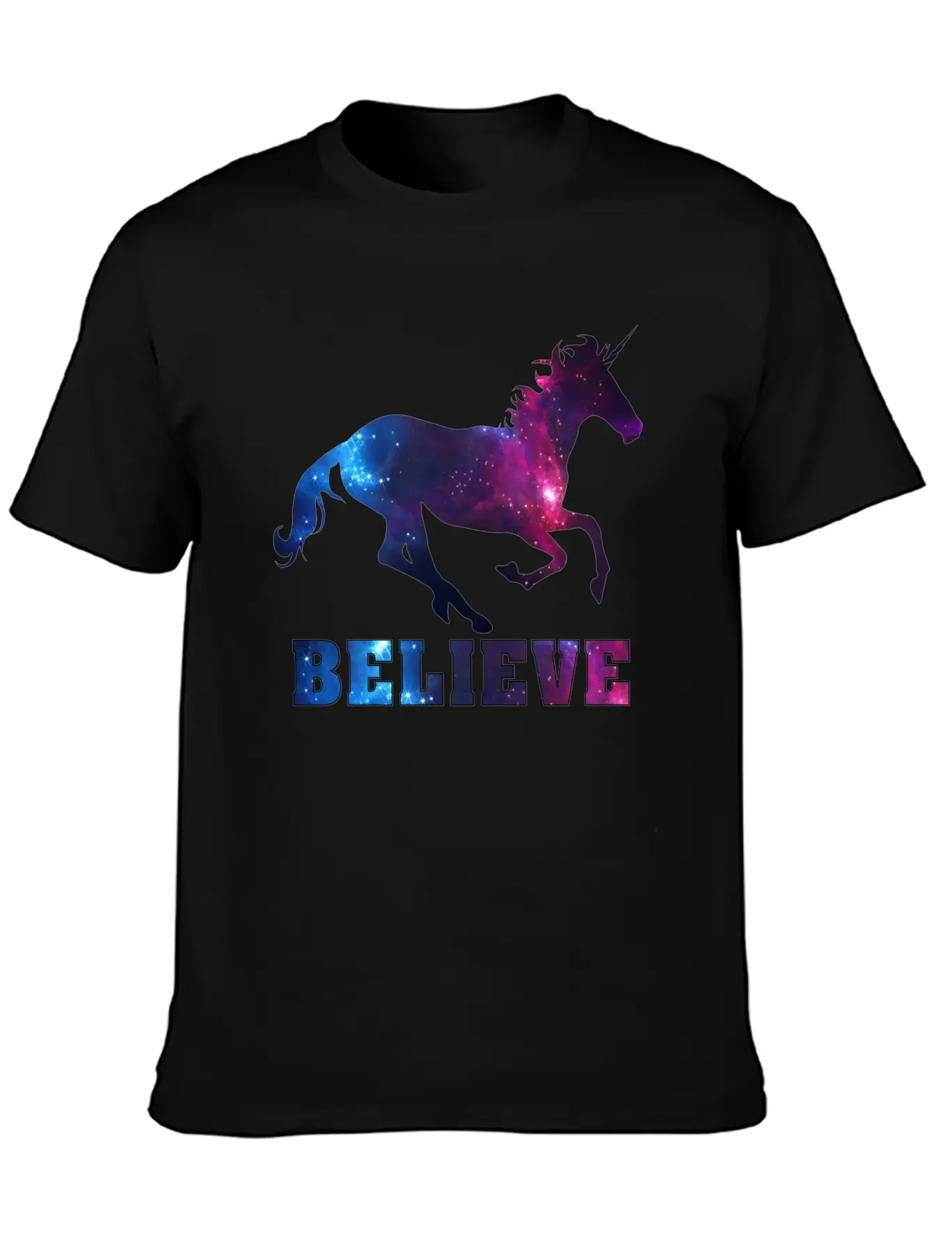 Believe Unicorn Universe 7 Breathable Soft Cotton T-Shirt – Timeless Casual Look