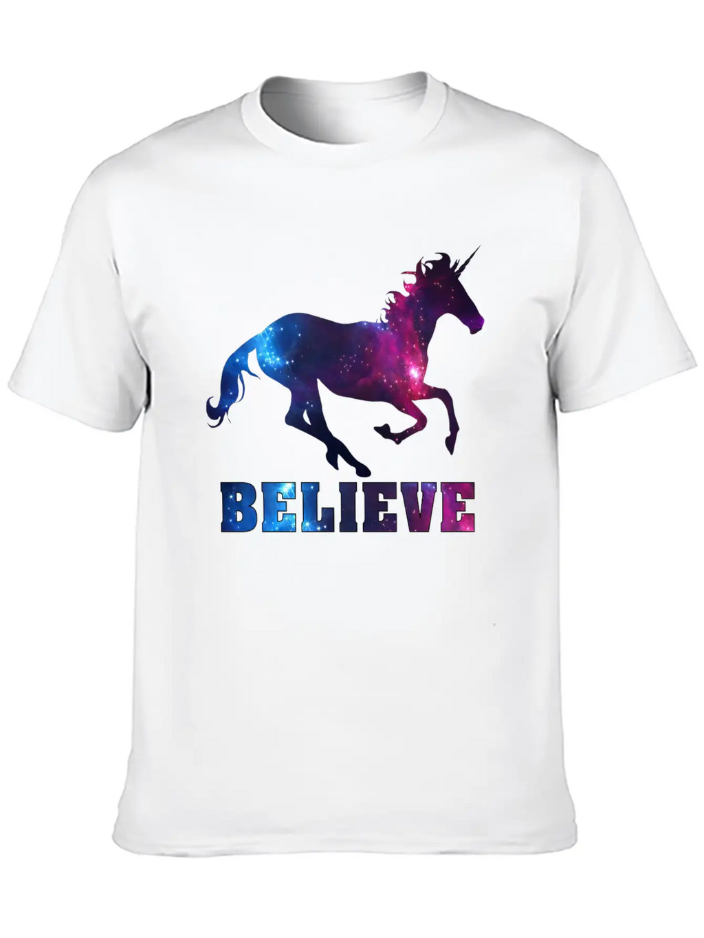 Believe Unicorn Universe 7 Breathable Soft Cotton T-Shirt – Timeless Casual Look