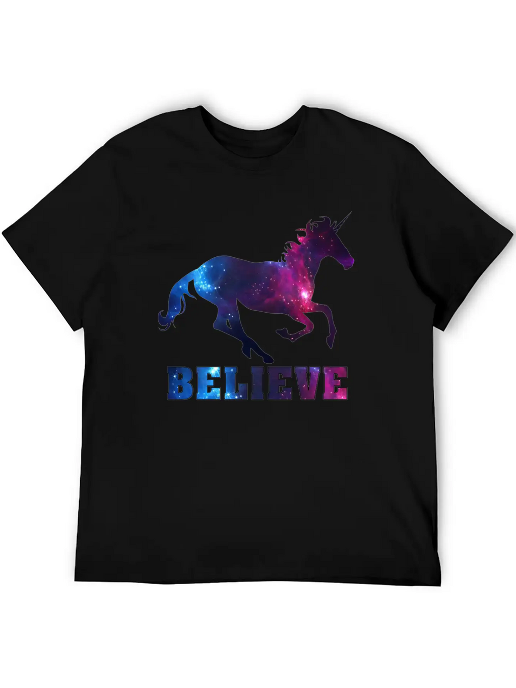 Believe Unicorn Universe 7 Breathable Soft Cotton T-Shirt – Timeless Casual Look