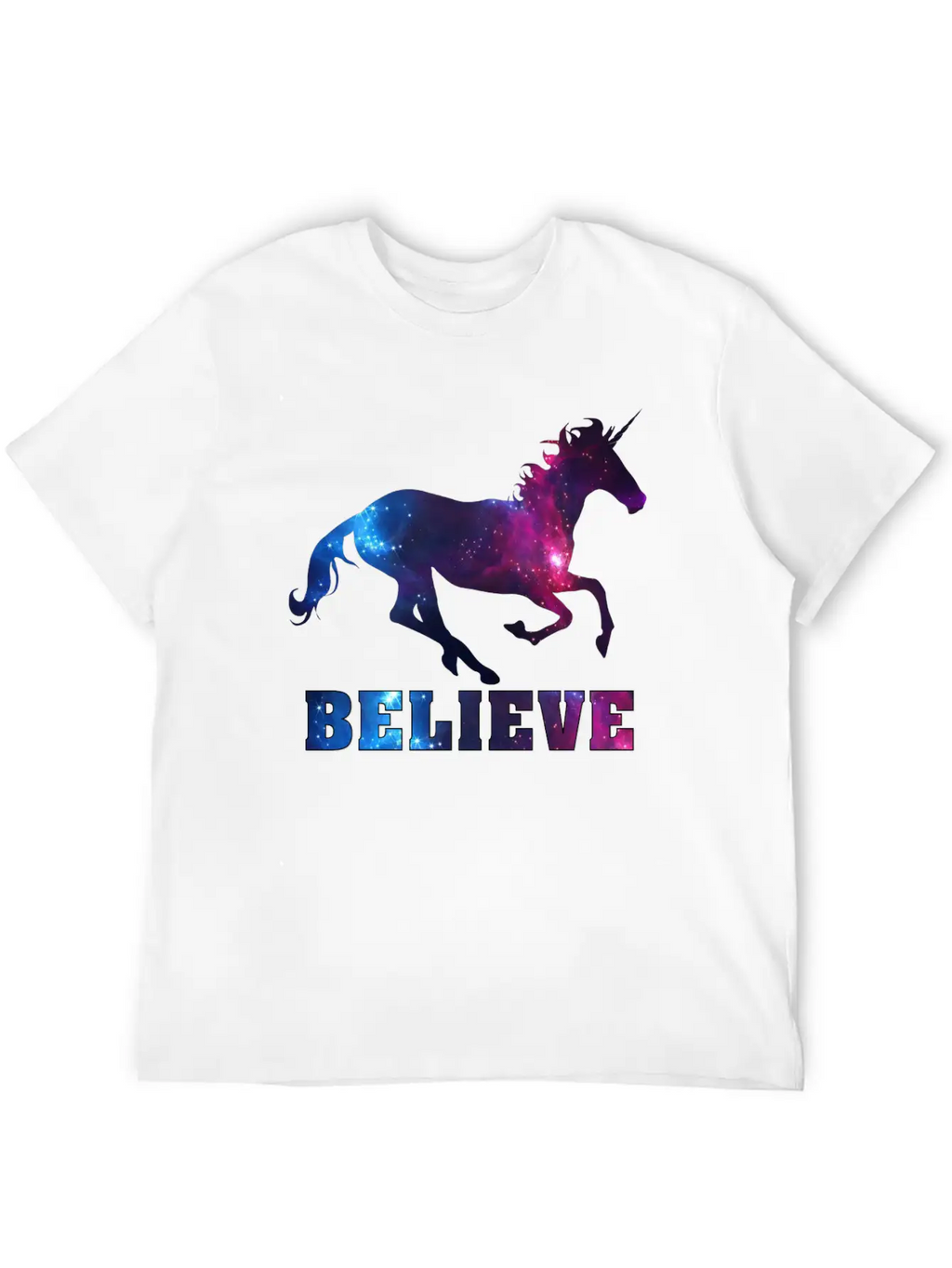 Believe Unicorn Universe 7 Breathable Soft Cotton T-Shirt – Timeless Casual Look