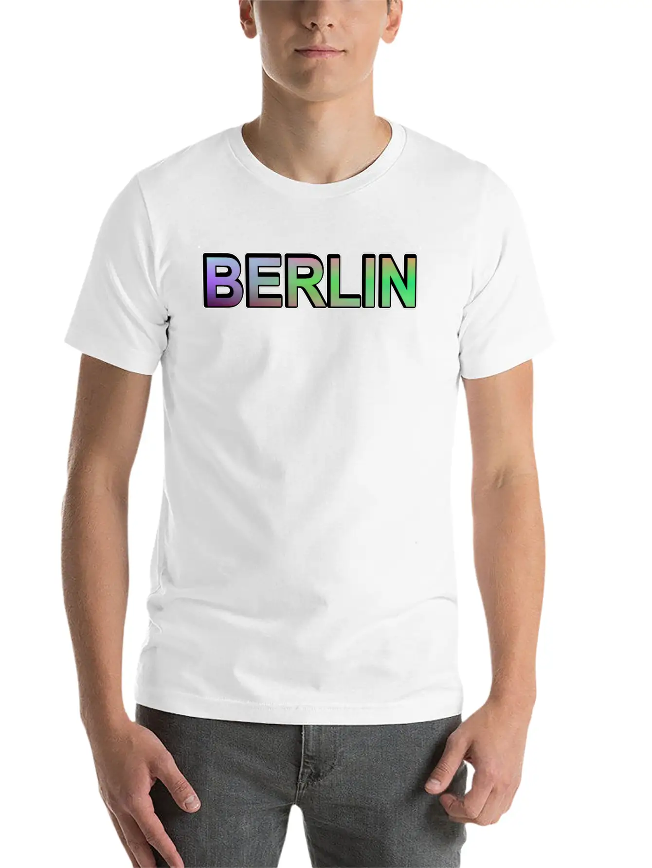 Berlin Germany - Graphic - Colorful Lettering Unisex Casual T-Shirt – Clean Design For Daily Comfort
