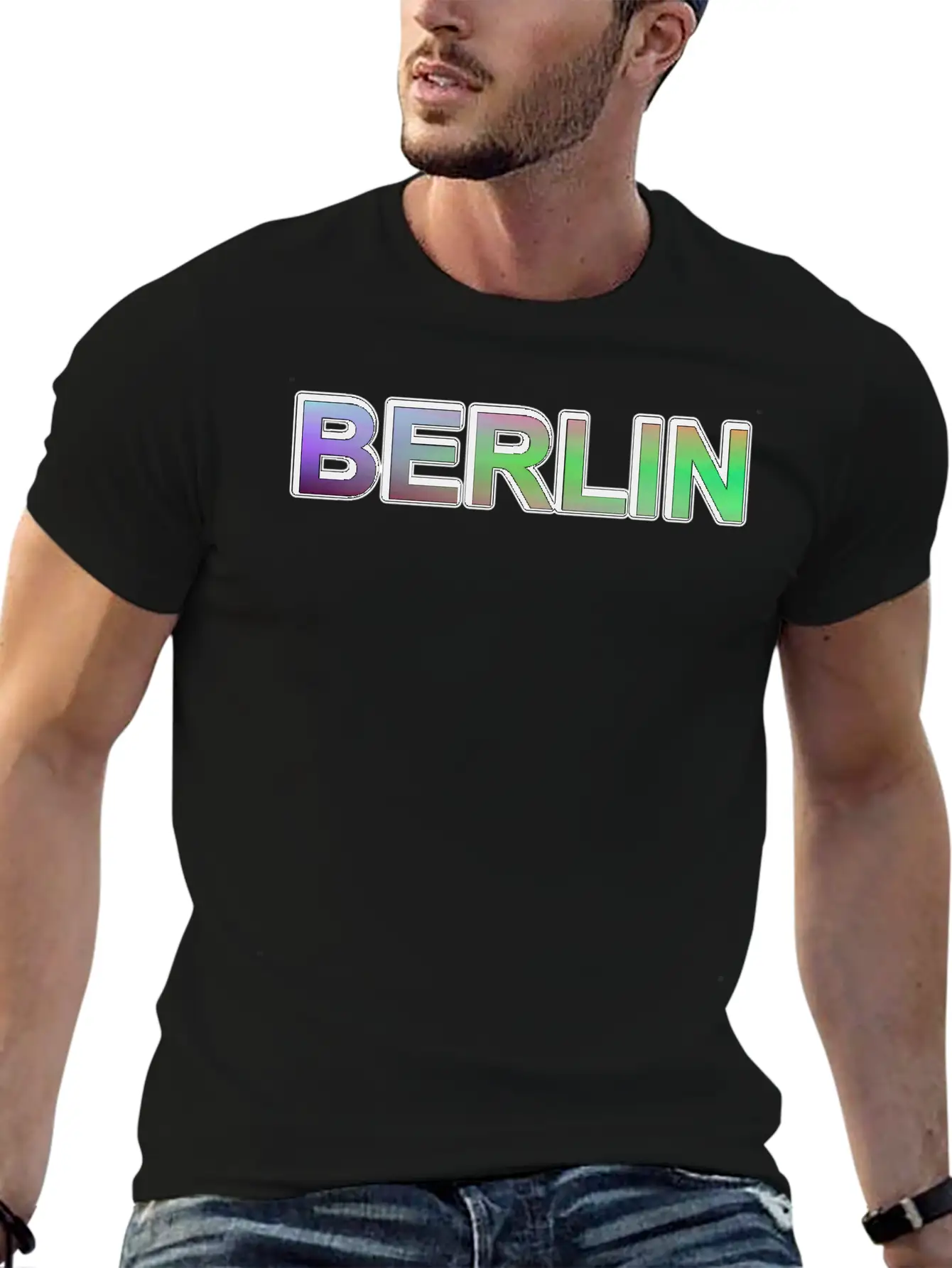 Berlin Germany - Graphic - Colorful Lettering Unisex Casual T-Shirt – Clean Design For Daily Comfort