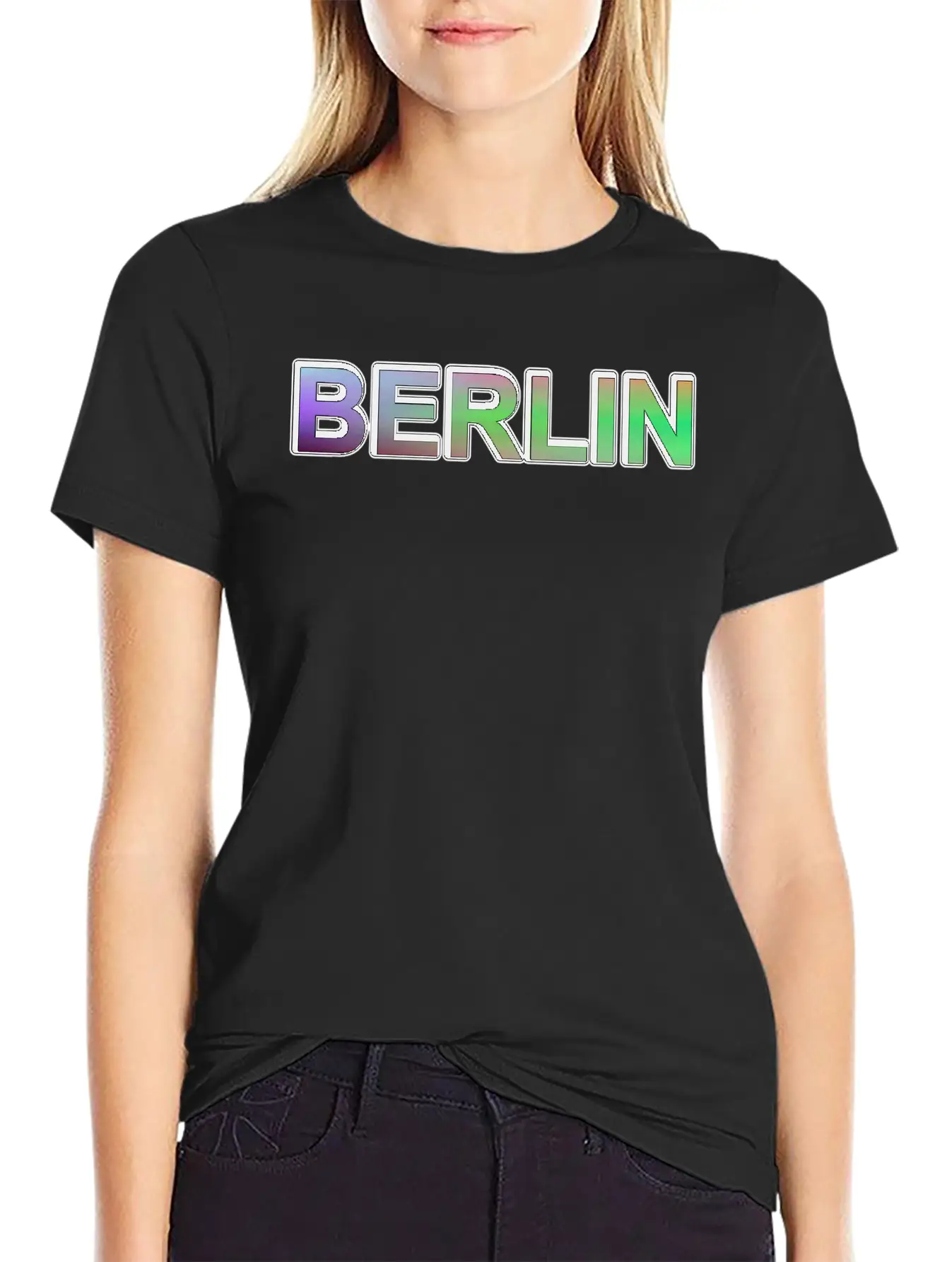 Berlin Germany - Graphic - Colorful Lettering Unisex Casual T-Shirt – Clean Design For Daily Comfort
