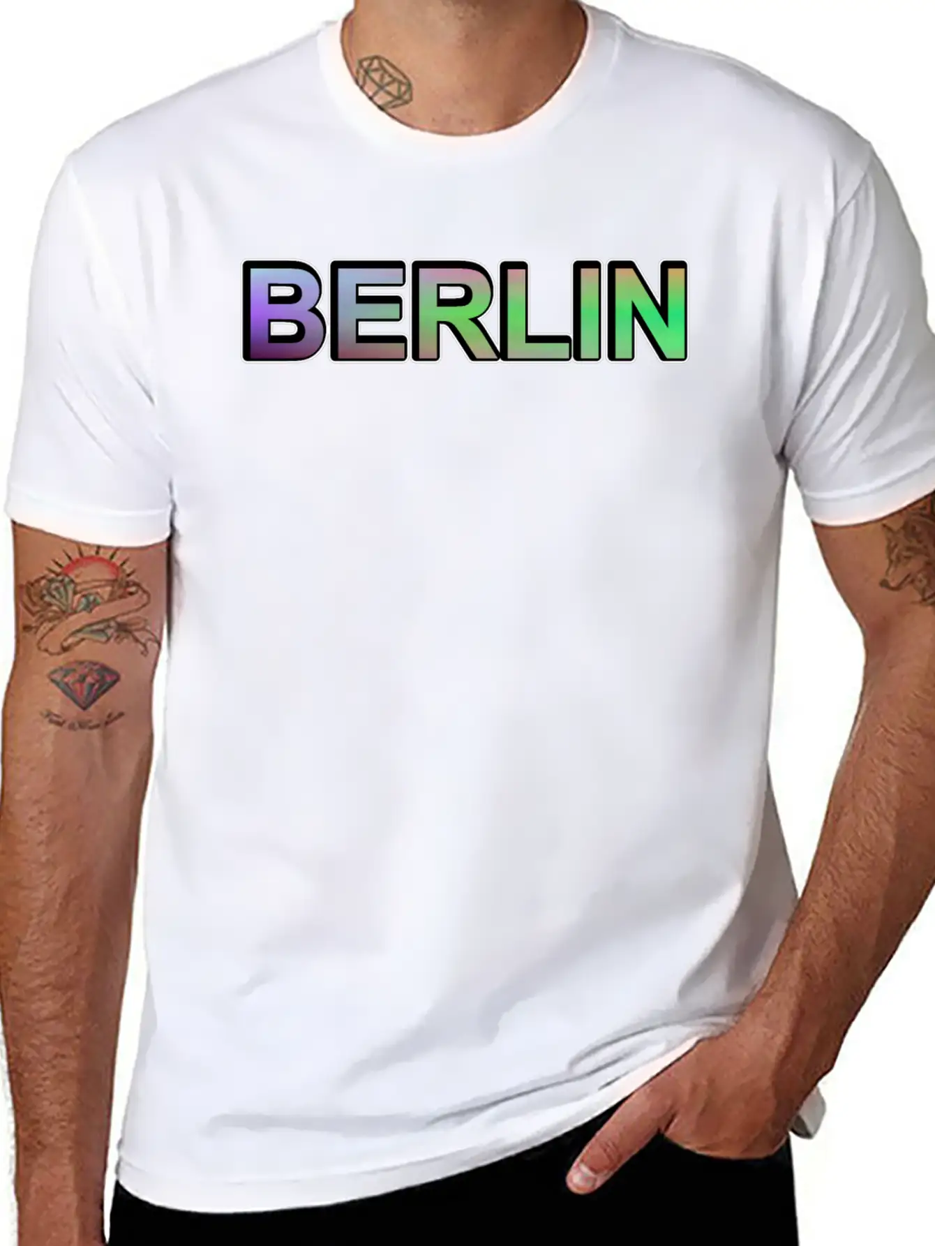 Berlin Germany - Graphic - Colorful Lettering Unisex Casual T-Shirt – Clean Design For Daily Comfort