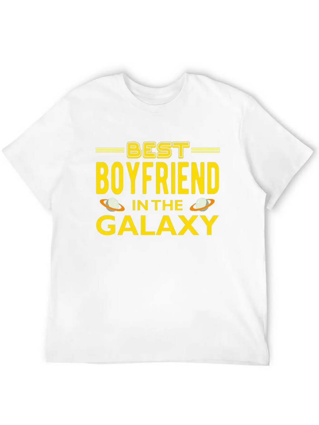 Best Boyfriend In The Galaxy T Shirt Casual Graphic T-Shirt – Simple And Comfortable Daily Wear