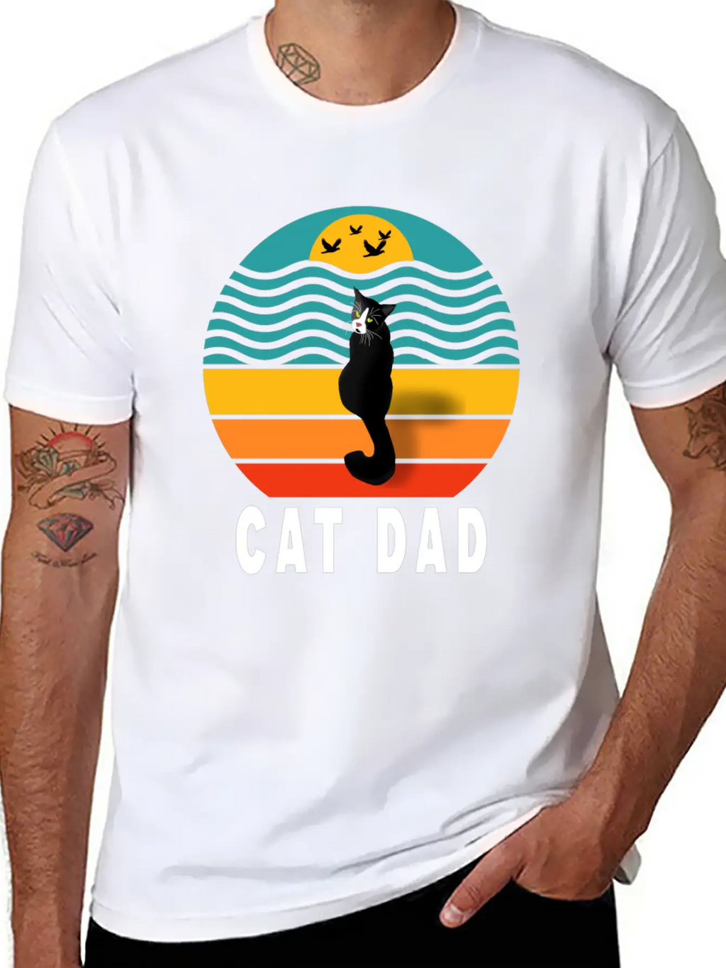 Best Cat Dad Ever Classic Fit Graphic Tee For Daily Comfort – Unisex Cotton Shirt