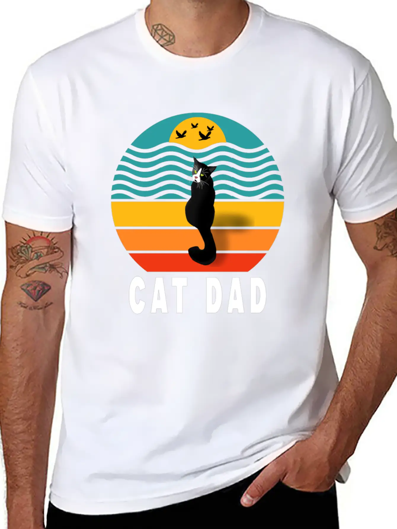 Best Cat Dad Ever Classic Fit Graphic Tee For Daily Comfort – Unisex Cotton Shirt