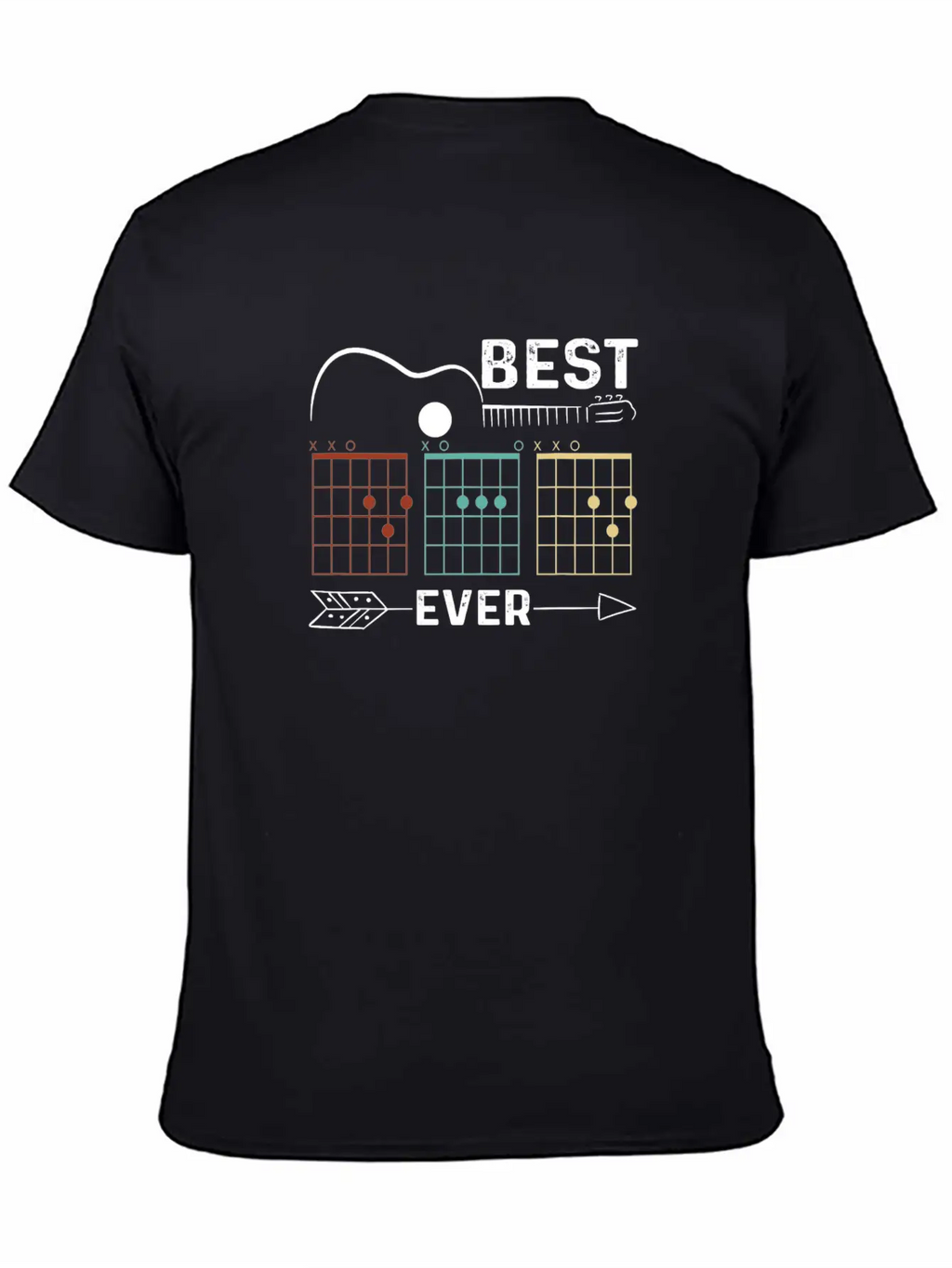 Best Dad Ever Chord Guitar Guitarist Father's Day Unisex Casual T-Shirt – Clean Design For Daily Comfort