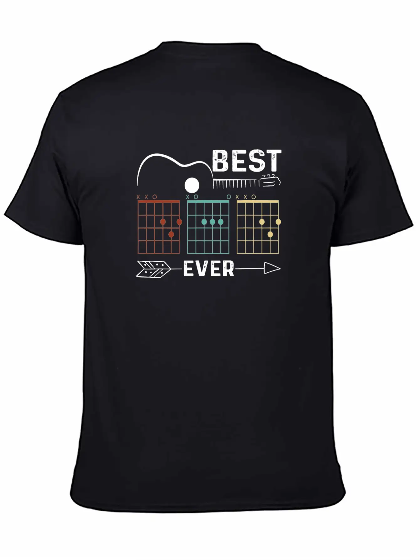 Best Dad Ever Chord Guitar Guitarist Father's Day Unisex Casual T-Shirt – Clean Design For Daily Comfort