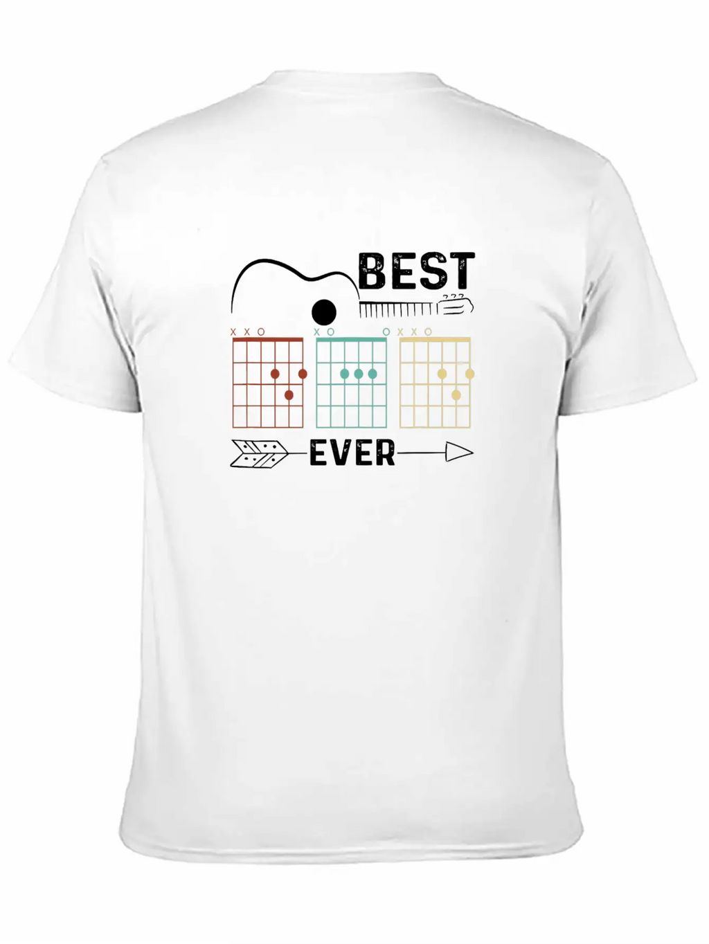 Best Dad Ever Chord Guitar Guitarist Father's Day Unisex Casual T-Shirt – Clean Design For Daily Comfort