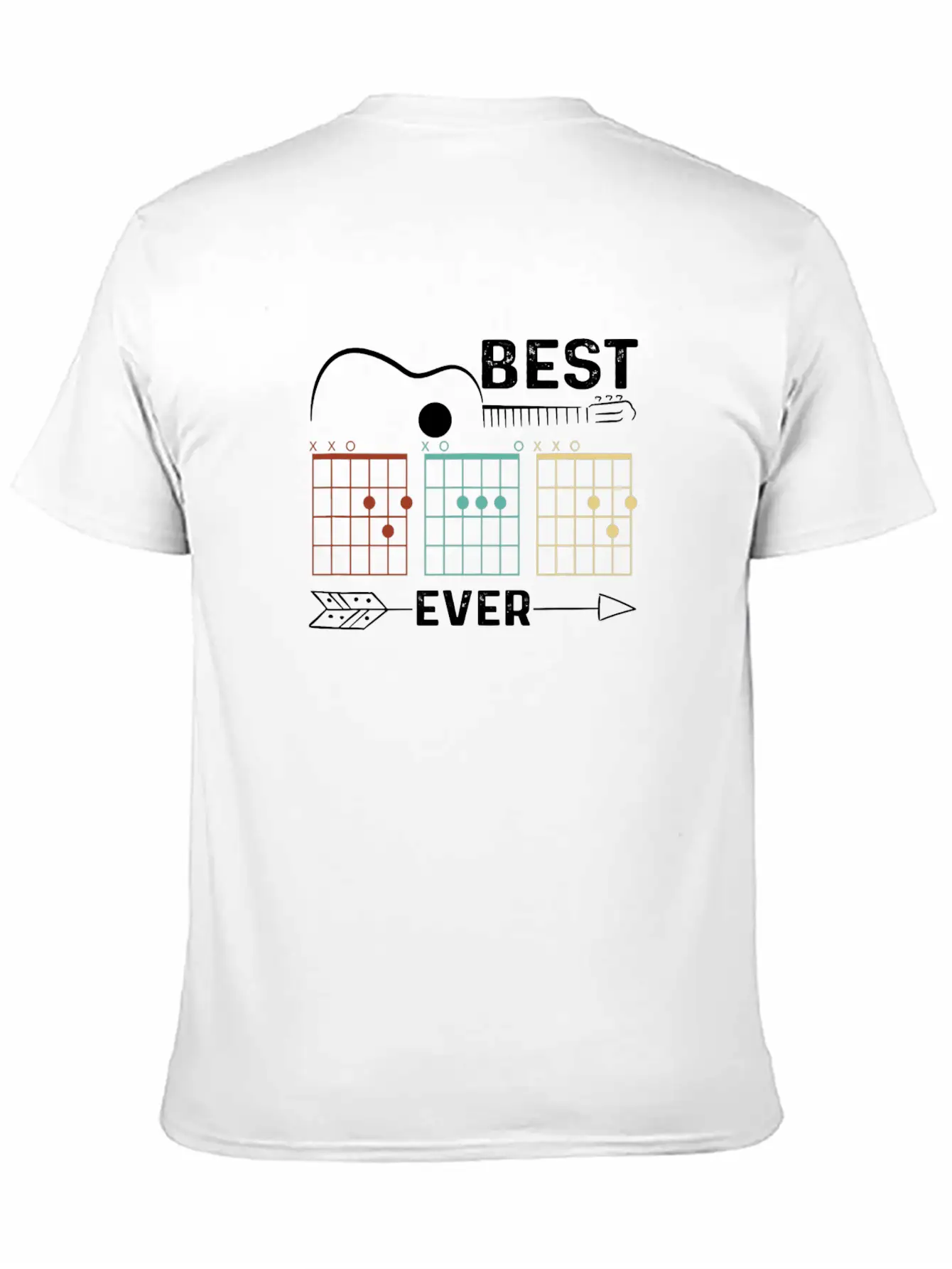 Best Dad Ever Chord Guitar Guitarist Father's Day Unisex Casual T-Shirt – Clean Design For Daily Comfort